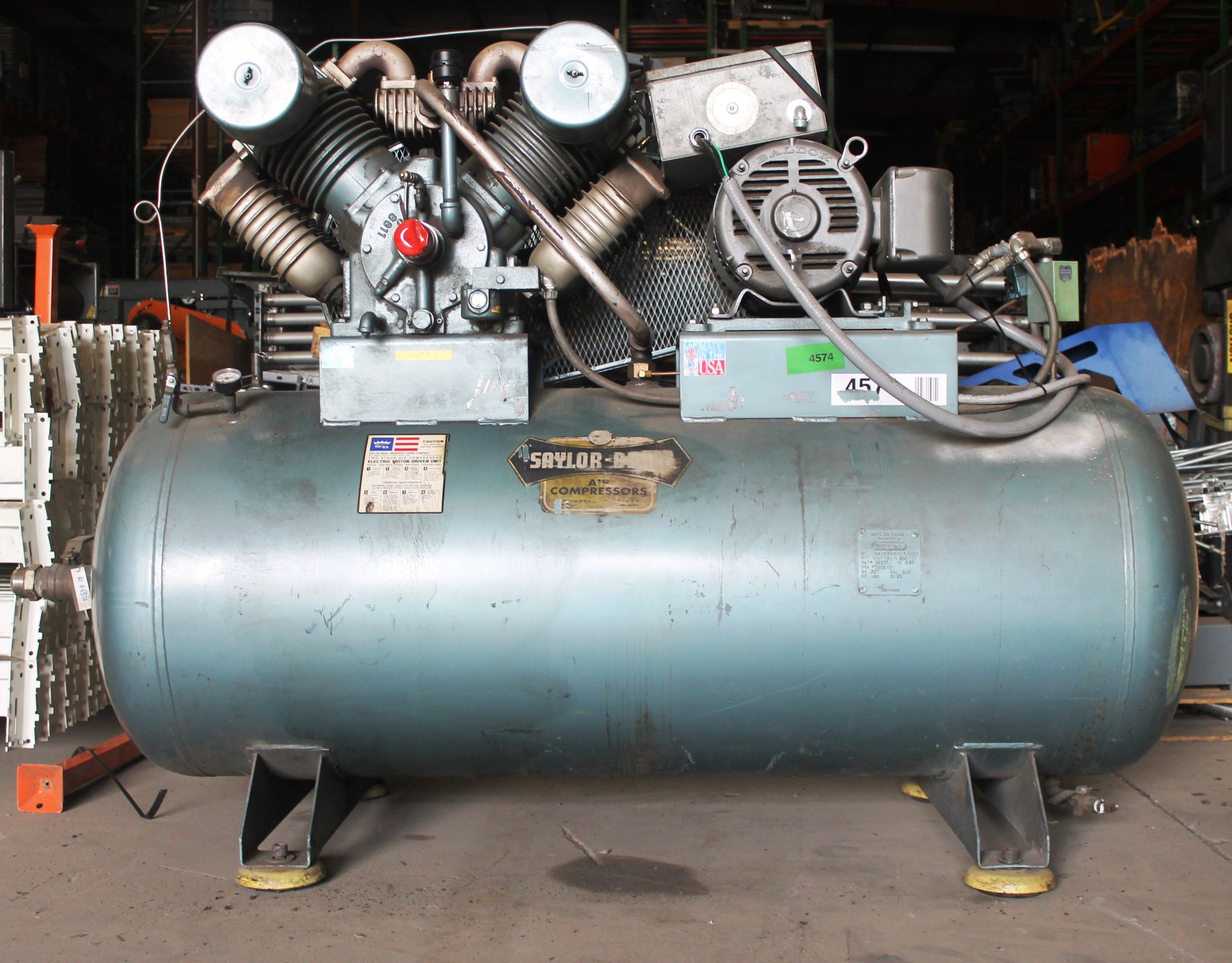 SAYLOR-BEALL 25 HP INDUSTRIAL QUALITY AIR COMPRESSOR, - Image 7 of 11