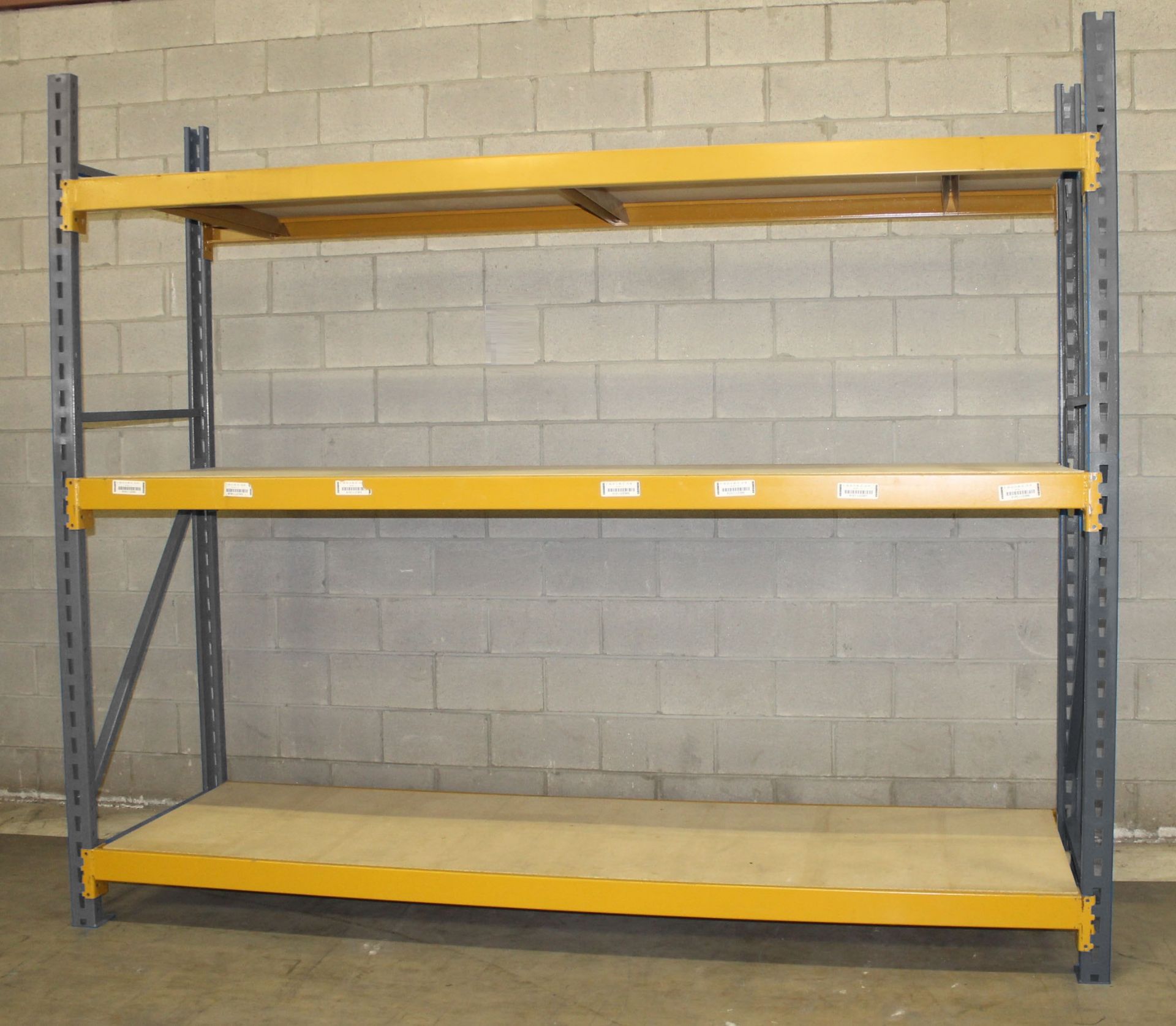 10 SECTIONS OF 96"H X 32"D X 108"L STOCK ROOM PALLET RACK SHELVING,  TOTAL 10 SECTIONS, 1 ROWS - Image 5 of 5