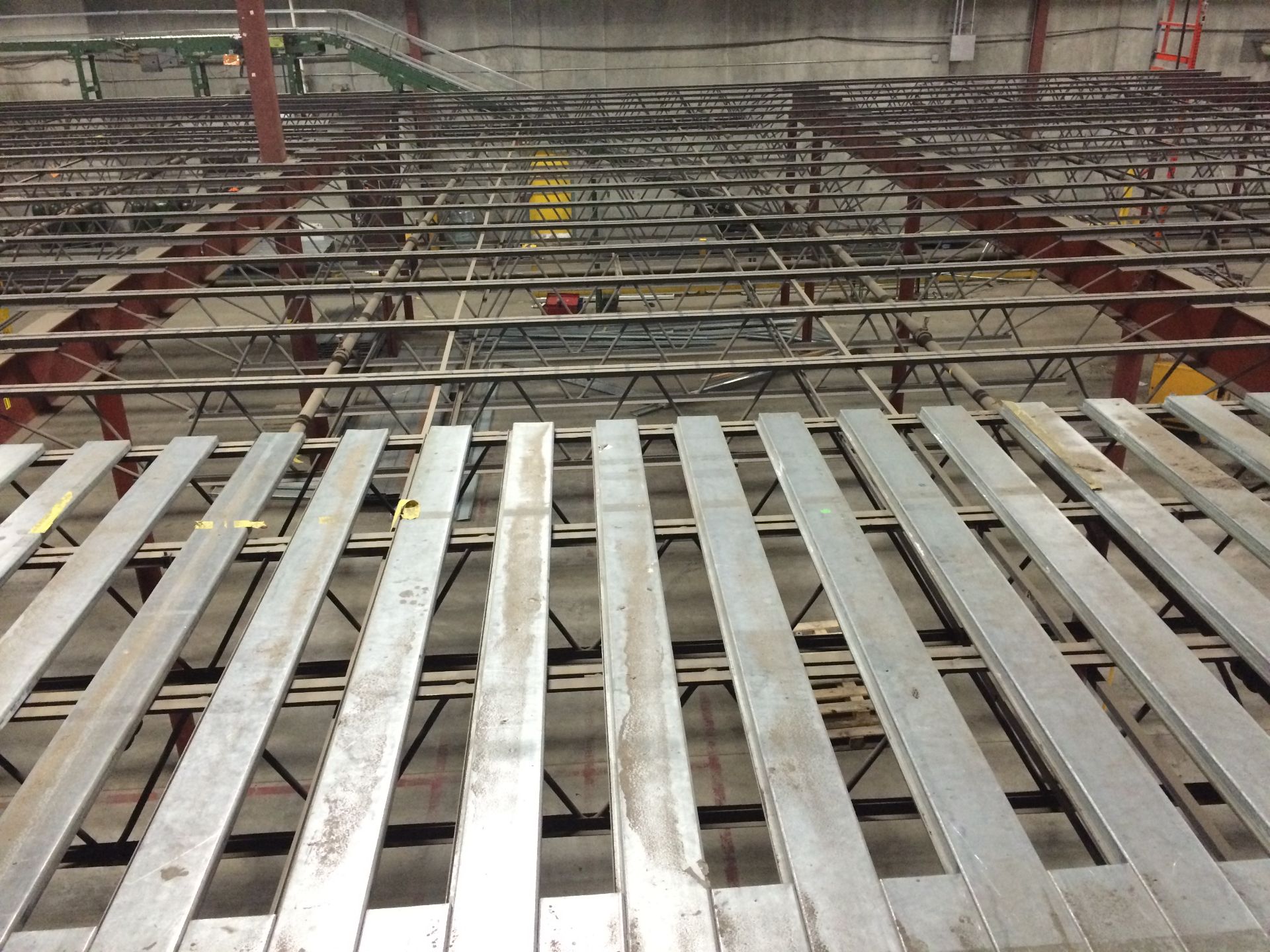 1200 SQ FT OF MEZZANINE WITH SOLID METAL FLOOR DECKING, (80' x 15')  COLUMN SPACING 240" X 180" - Image 4 of 12