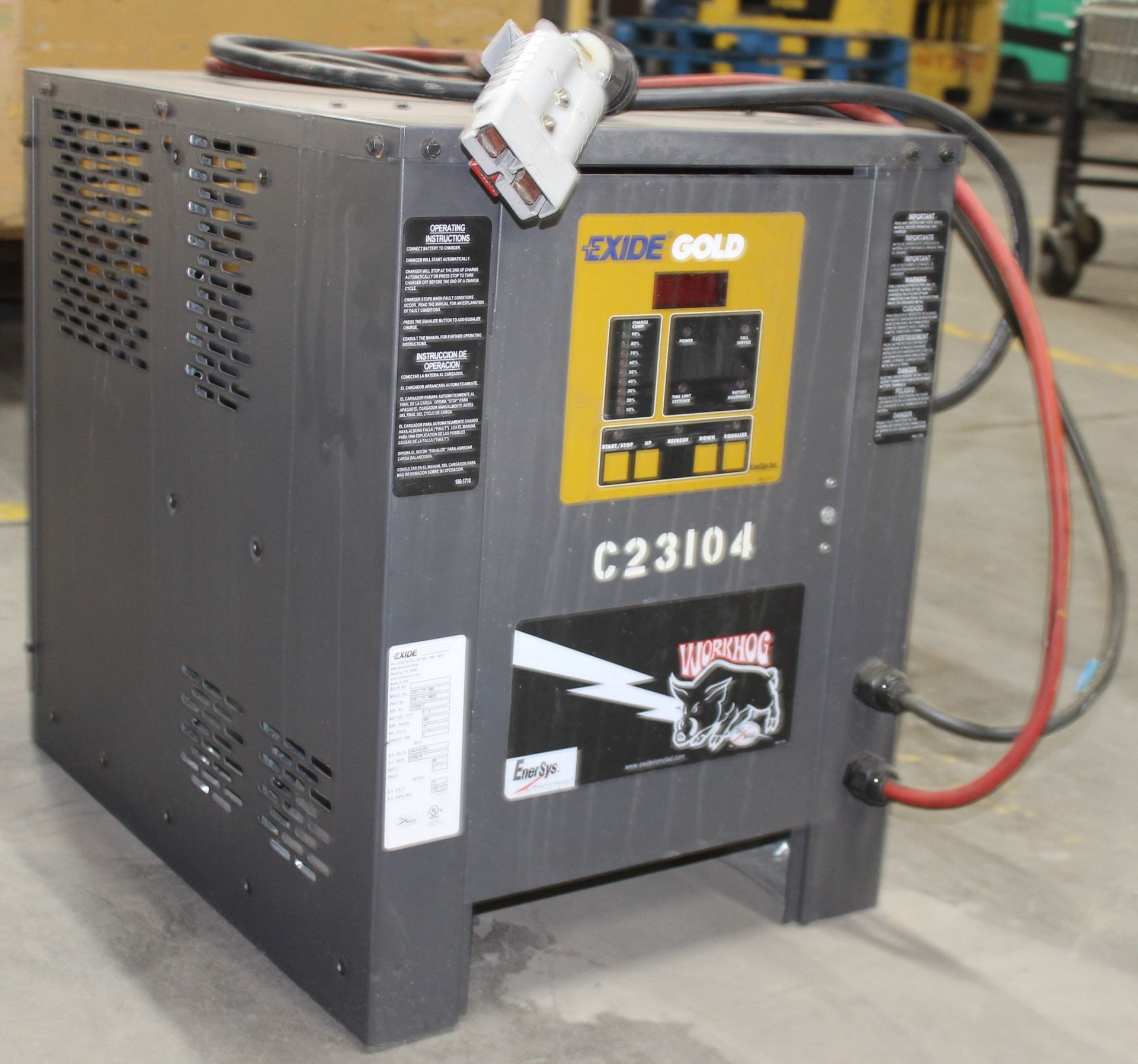 EXIDE 24 VOLTS ELECTRIC FORKLIFT BATTERY CHARGER - Image 3 of 4