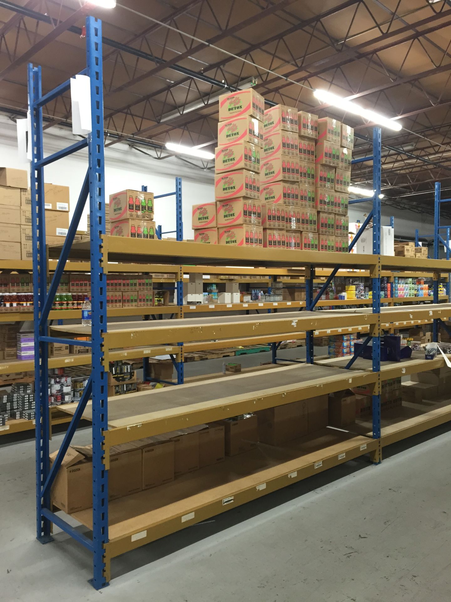 20 BAYS OF 120"H X 32"D X 108"L STOCK ROOM PALLET RACK SHELVING,  TOTAL 20 BAYS, ONE MONEY. - Image 3 of 5
