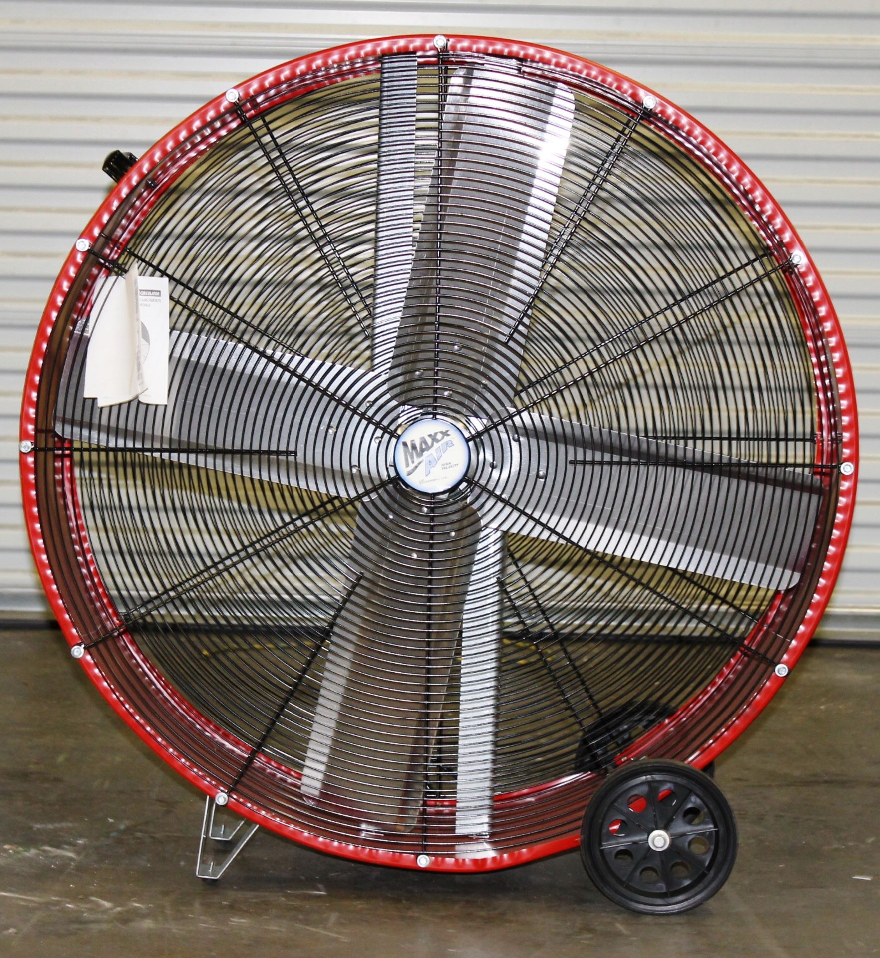 36" DIRECT DRIVE BARREL FAN,  MAXXAIR BF36DD, 2-SPEED 1/3 HP THERMALLY PROTECTED PSC DIRECT DRIVE - Image 2 of 3