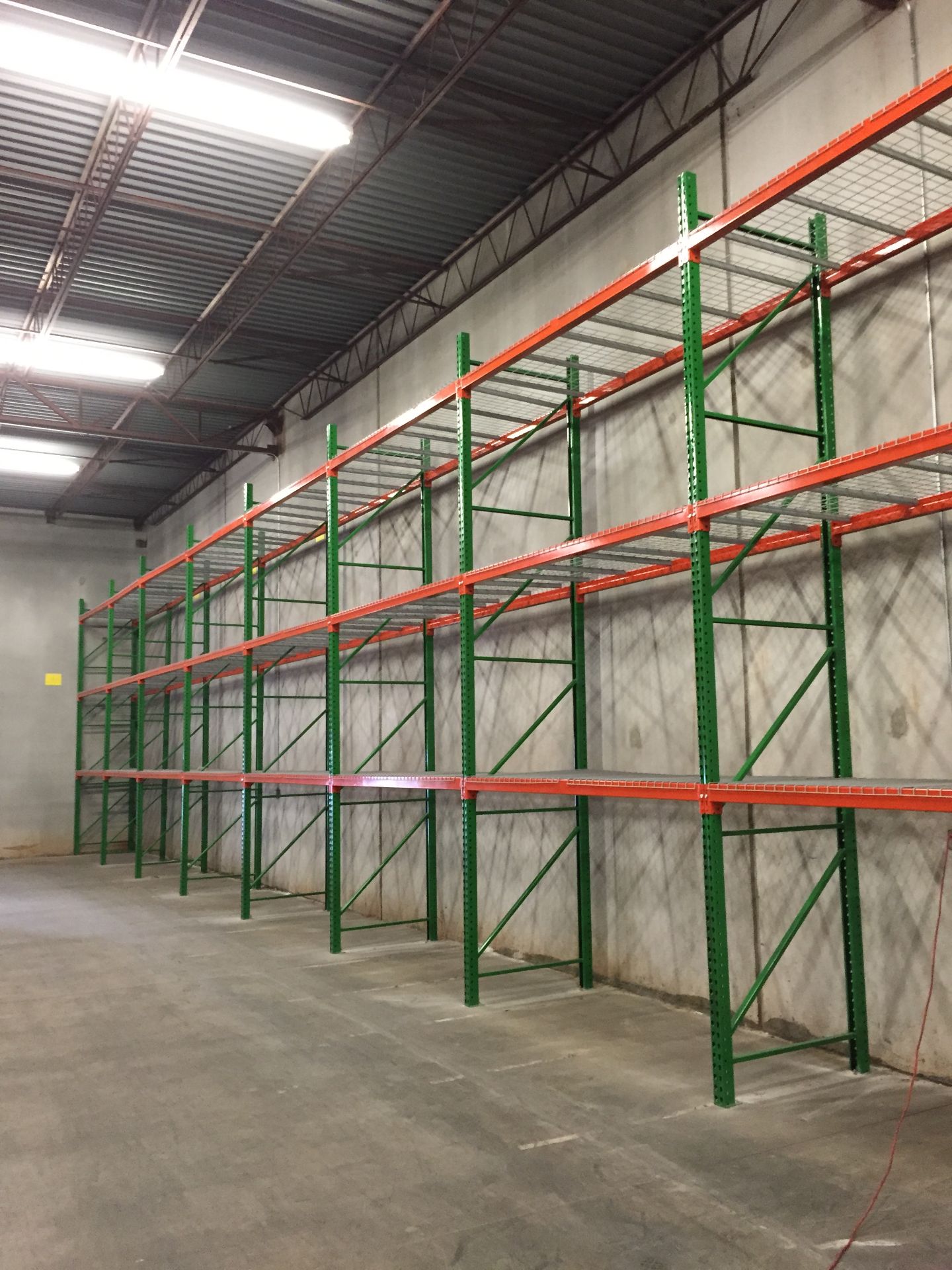 10 SECTIONS OF TEARDROP STYLE PALLET RACK, LIKE NEW, SIZE: 16'H x 42"D X 8'W - Image 2 of 5
