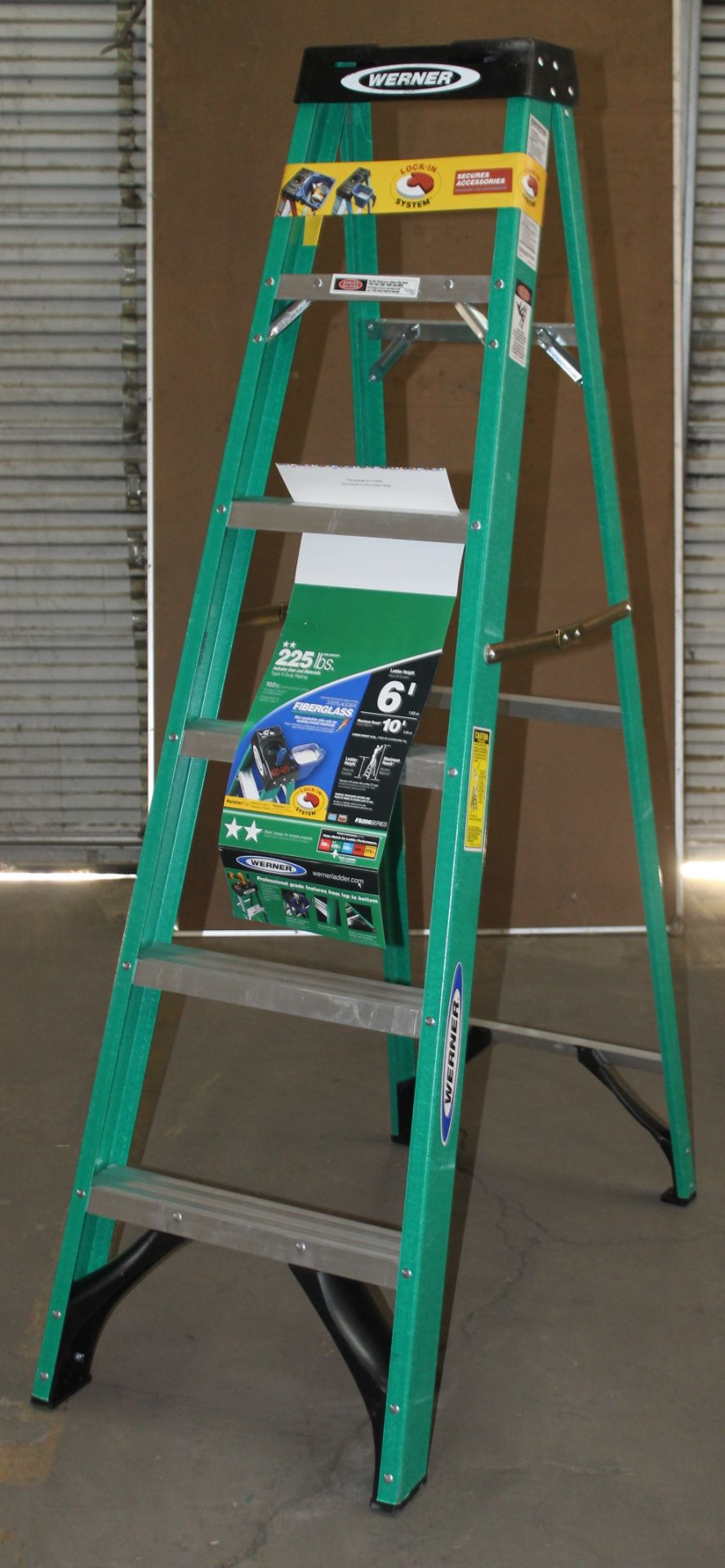 WERNER 6 STEP FIBERGLASS STEP LADDER, (NEVER USED) - Image 3 of 3