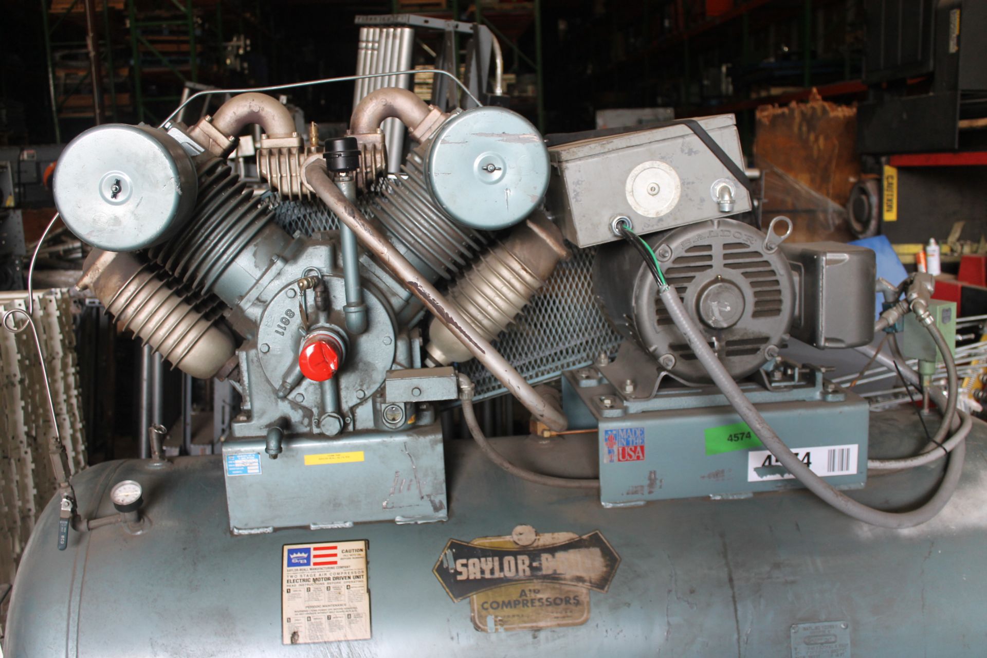 SAYLOR-BEALL 25 HP INDUSTRIAL QUALITY AIR COMPRESSOR, - Image 5 of 11