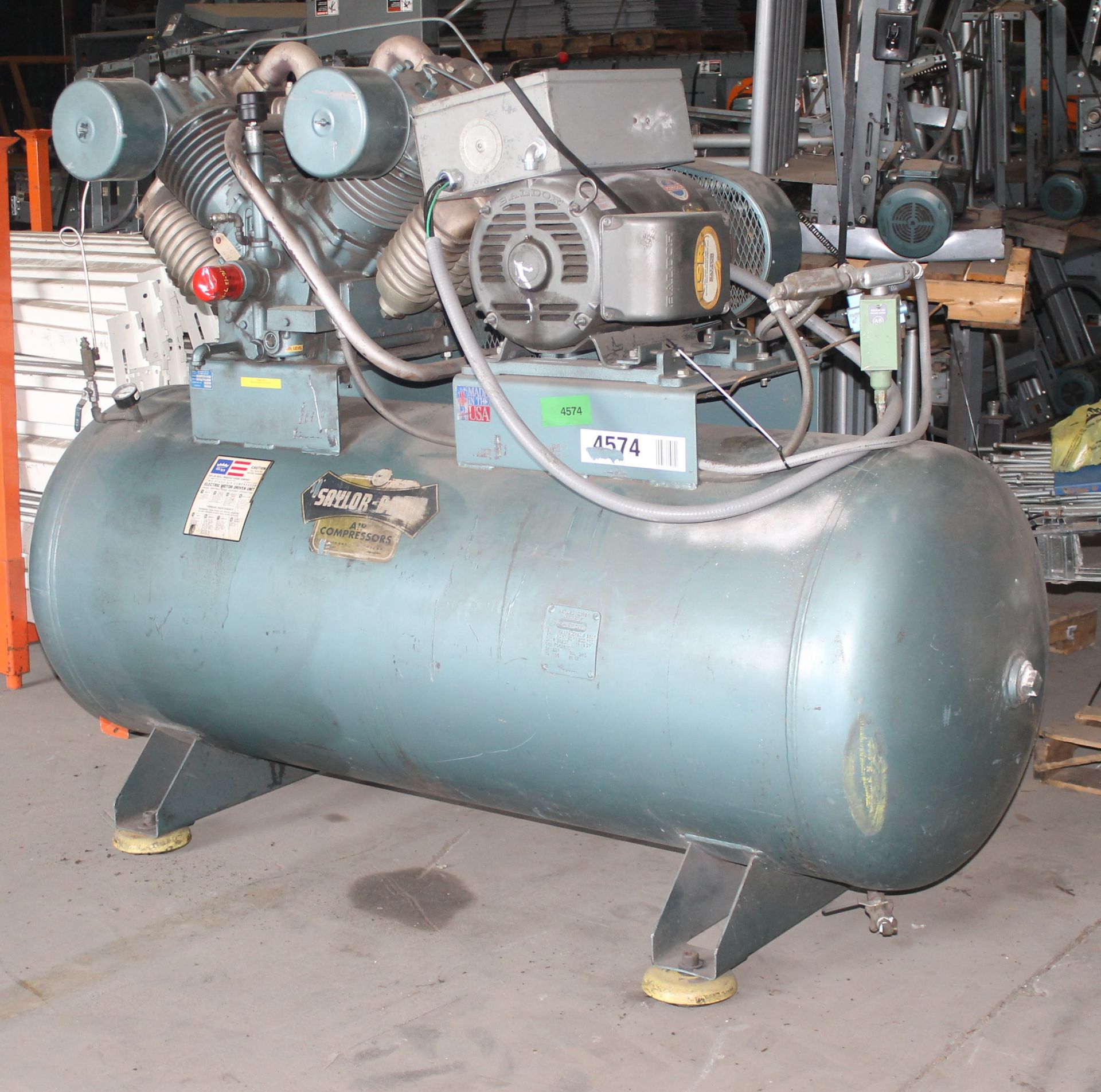 SAYLOR-BEALL 25 HP INDUSTRIAL QUALITY AIR COMPRESSOR, - Image 4 of 11