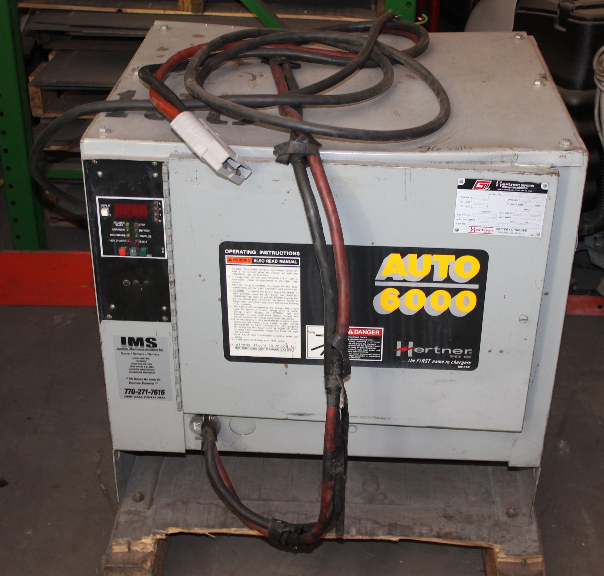 HERTNER 36 VOLTS ELECTRIC FORKLIFT BATTERY CHARGER