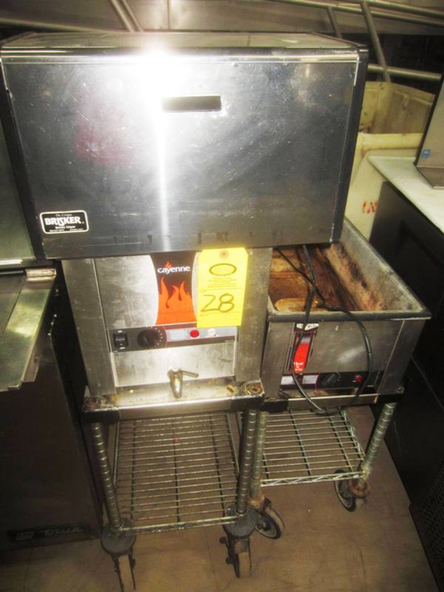 (2) Vollrath Food Warmers, on carts, (1) Mdl. TD43R & (1) Brisker Electric Crisper - Image 2 of 2