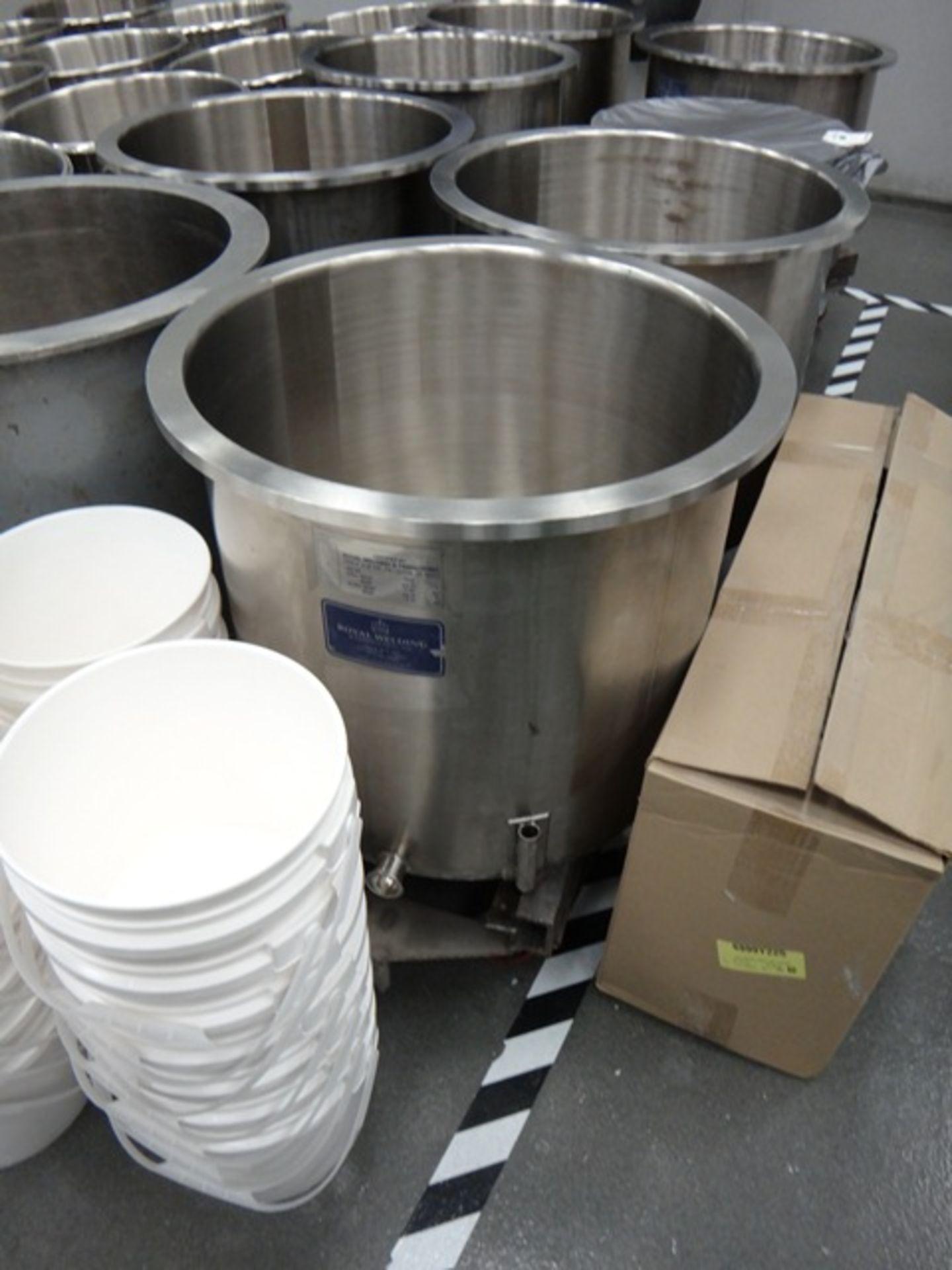 40 Gallon Deep Stainless Steel Mixing Can (25'' x 22'') - From Ross Mixer - Image 2 of 2