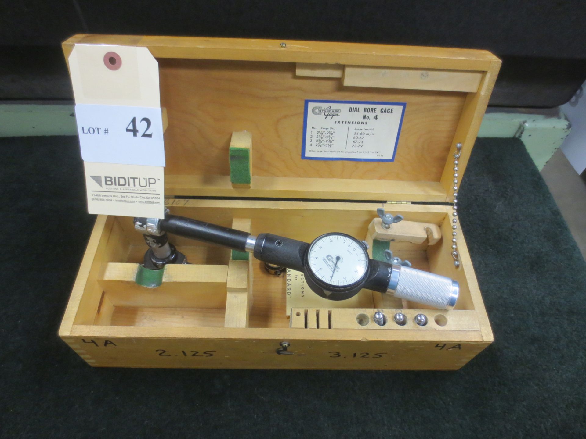 Standard Dial Bore Gage, No. 4, 2 1/8'' - 3 1/8'', With Case
