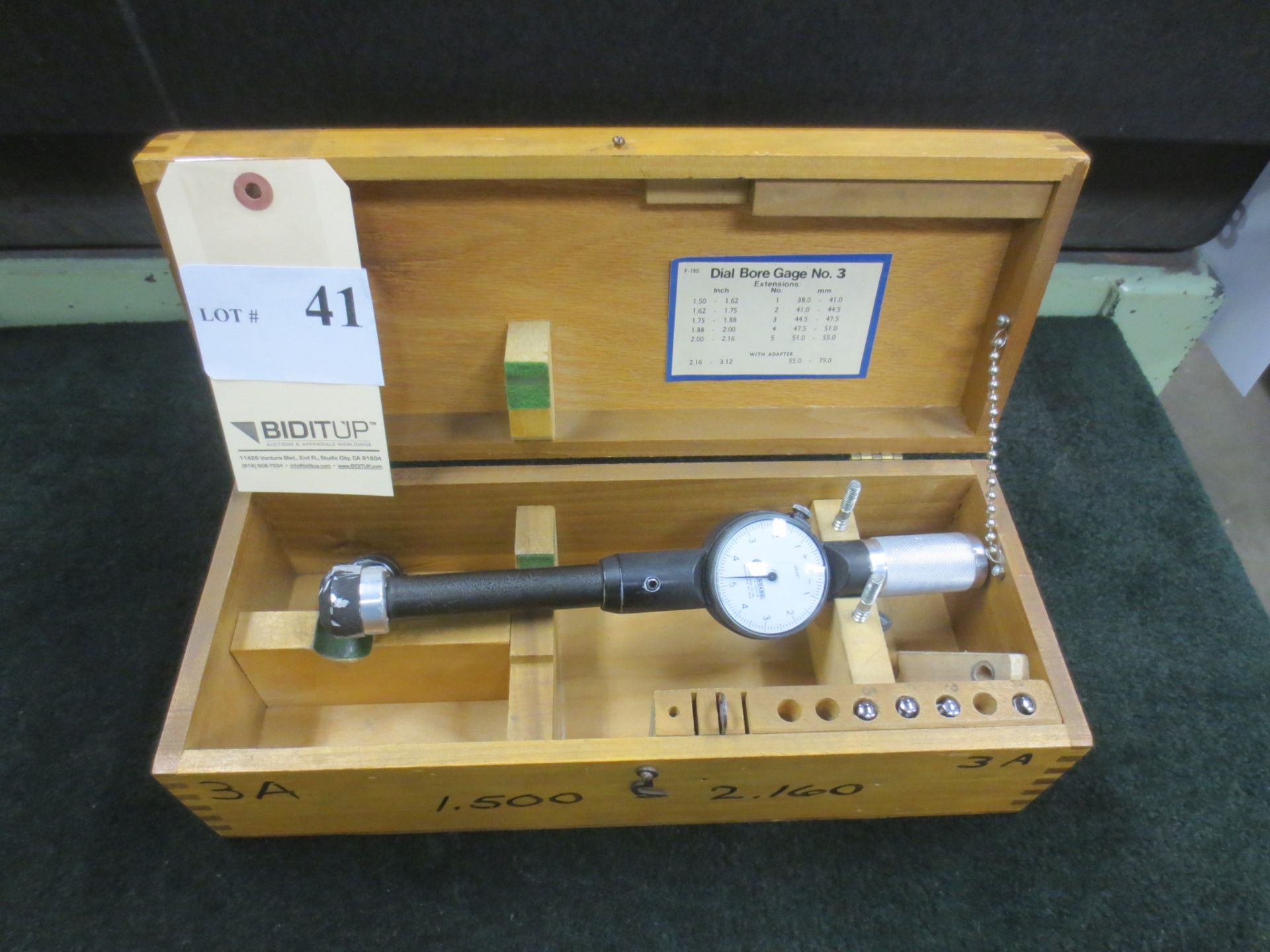 Standard Dial Bore Gage, No. 3, 1 1/2'' - 2 5/32'', With Case