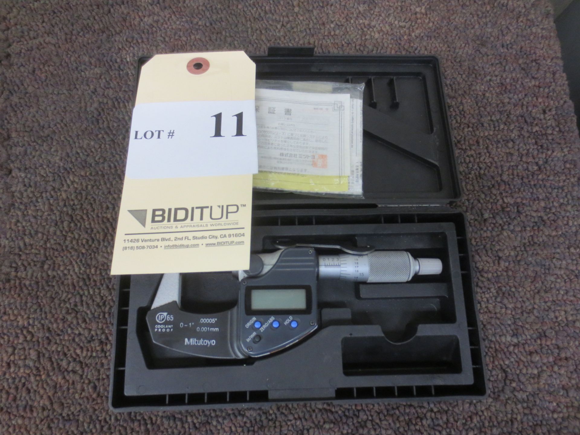 Mitutoyo 0-1'' Micrometer With Digital Readout And Case