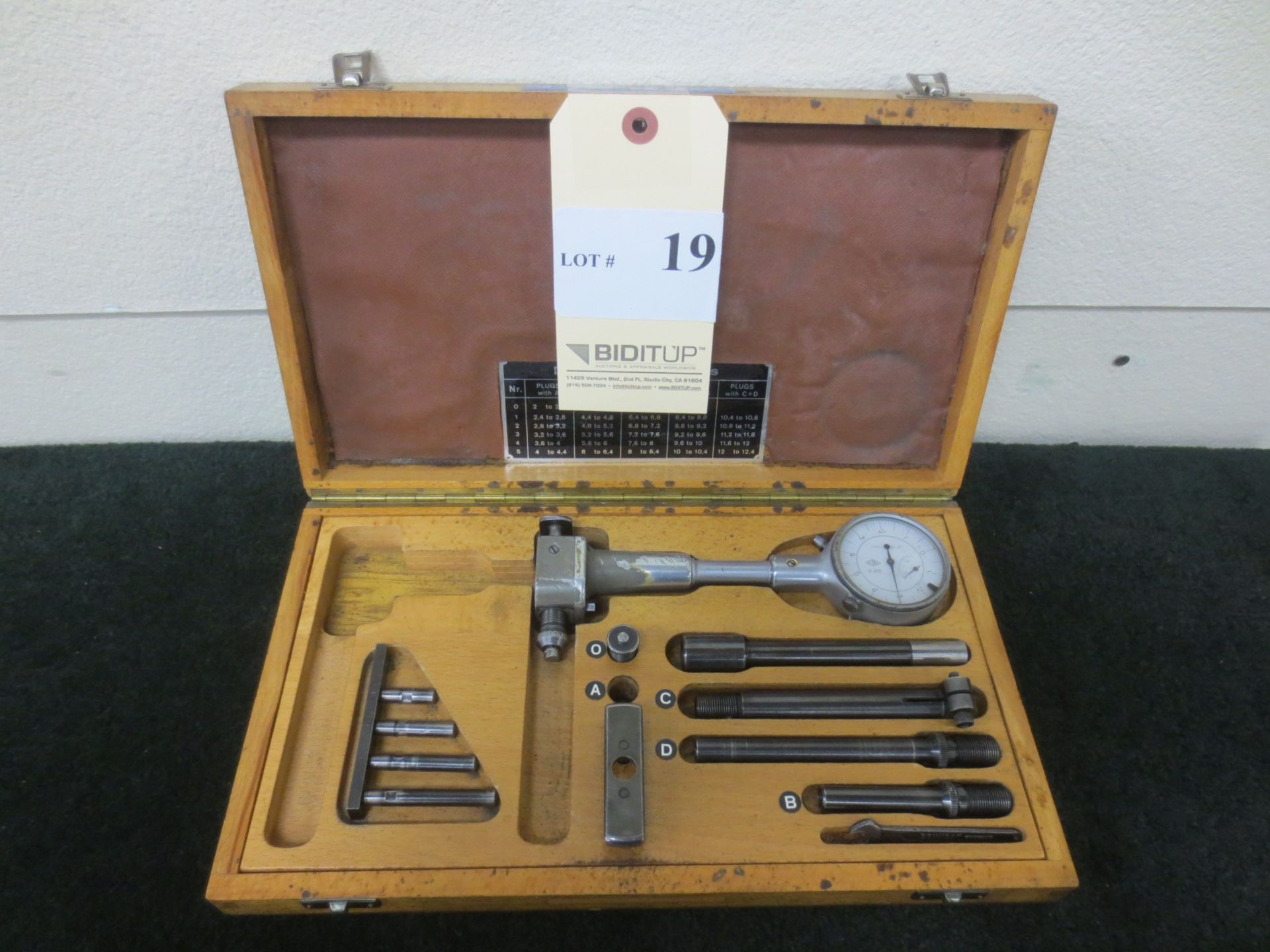 Dial Bore Gage, With .0001'' Indicator, 2'' - 12.400''
