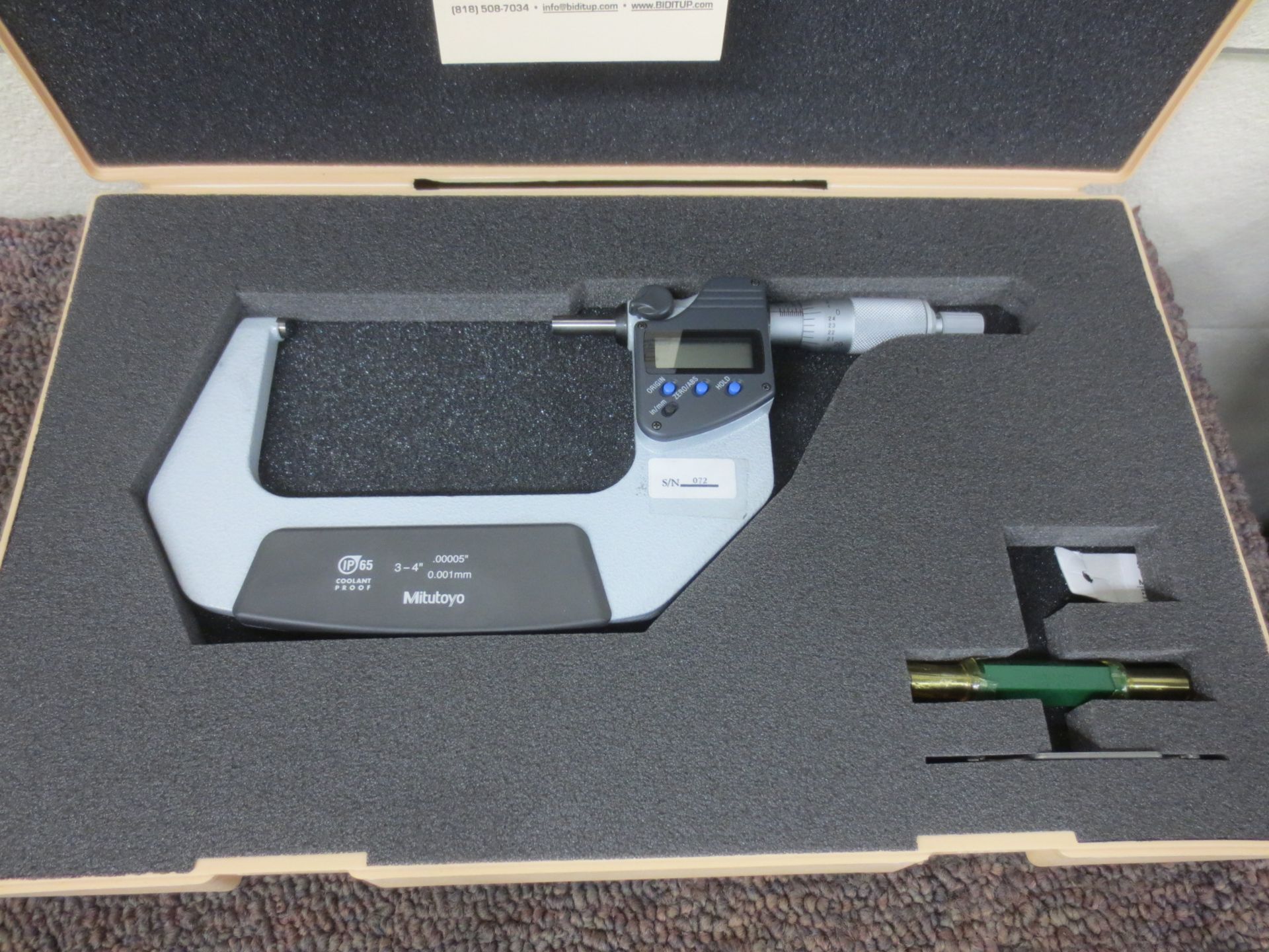 Mitutoyo 3-4'' Micrometer With Digital Readout And Case - Image 2 of 2
