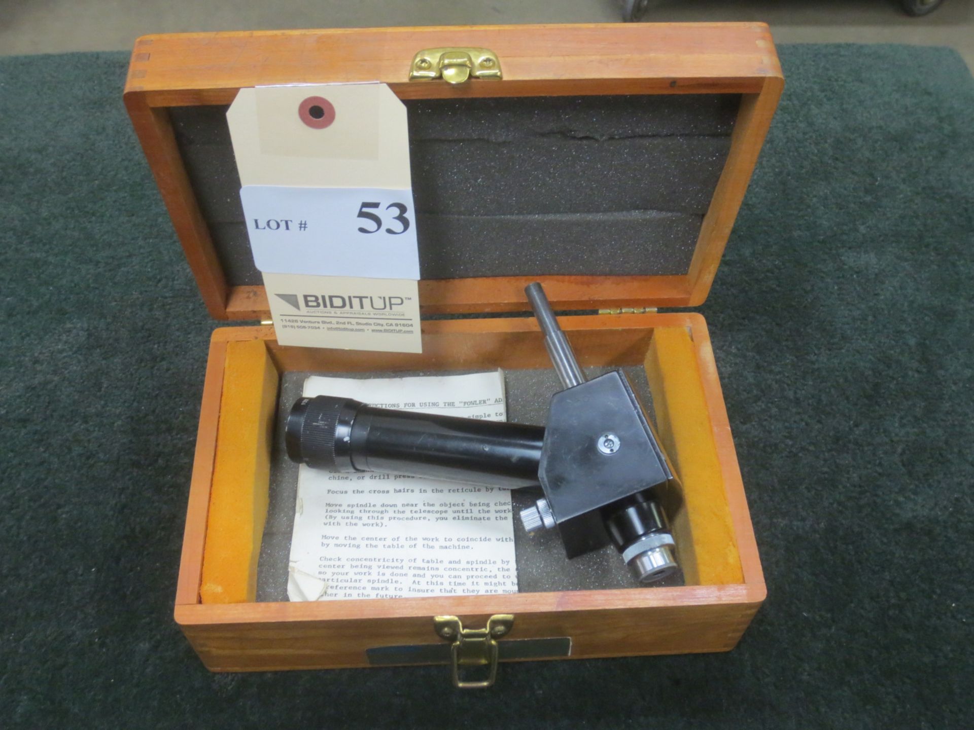 Fowler Adjustable Centering Microscope Head, With Case