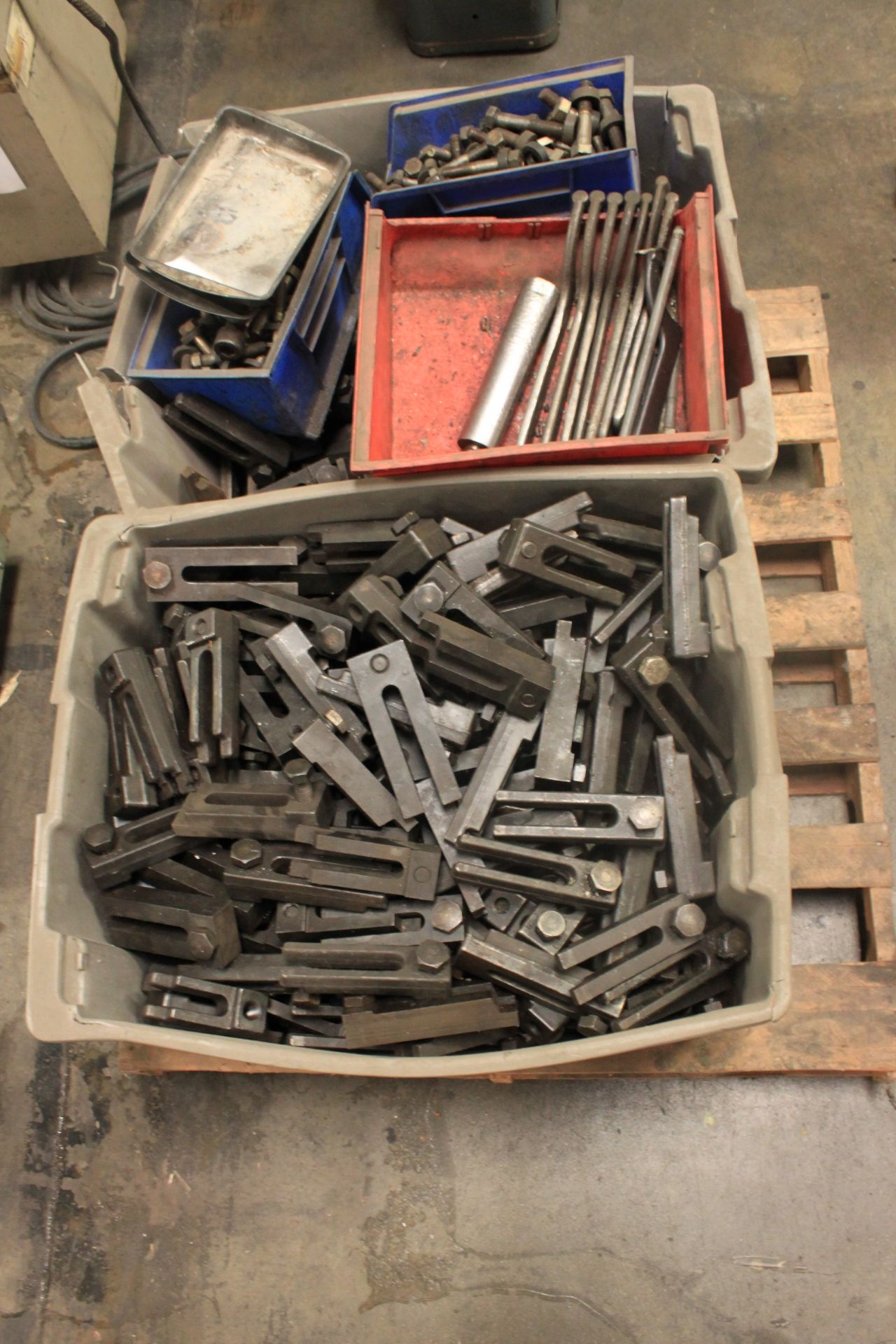 (1) Pallet Consisting of: (2) Bins of Modling Holder Clamps and (2) Small Bins of Screws - Image 2 of 2