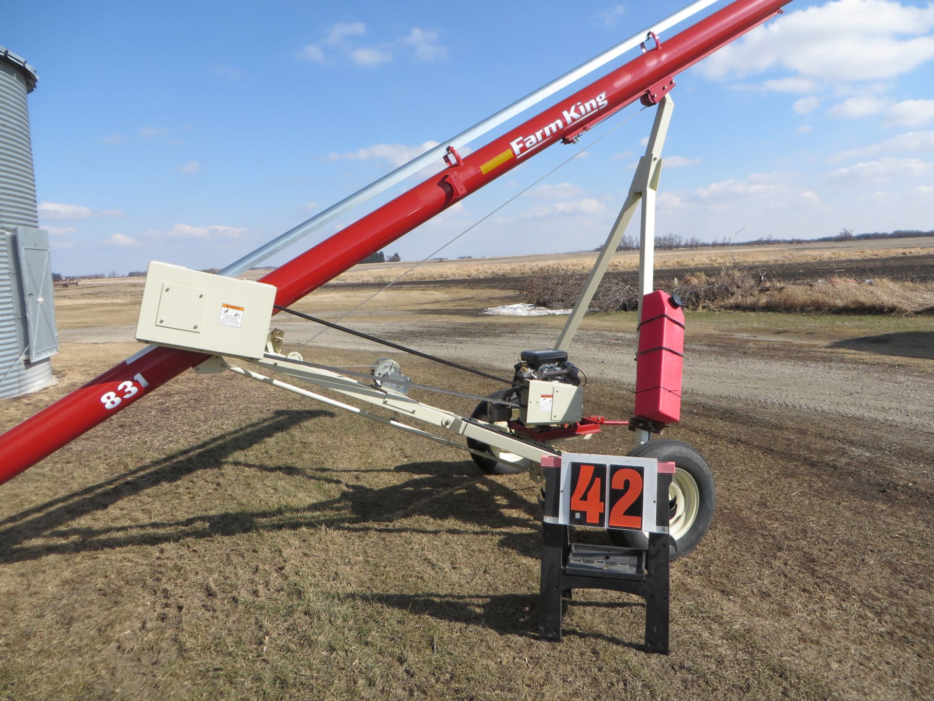 Farm King 8x31 augers with 23 hp gas engines