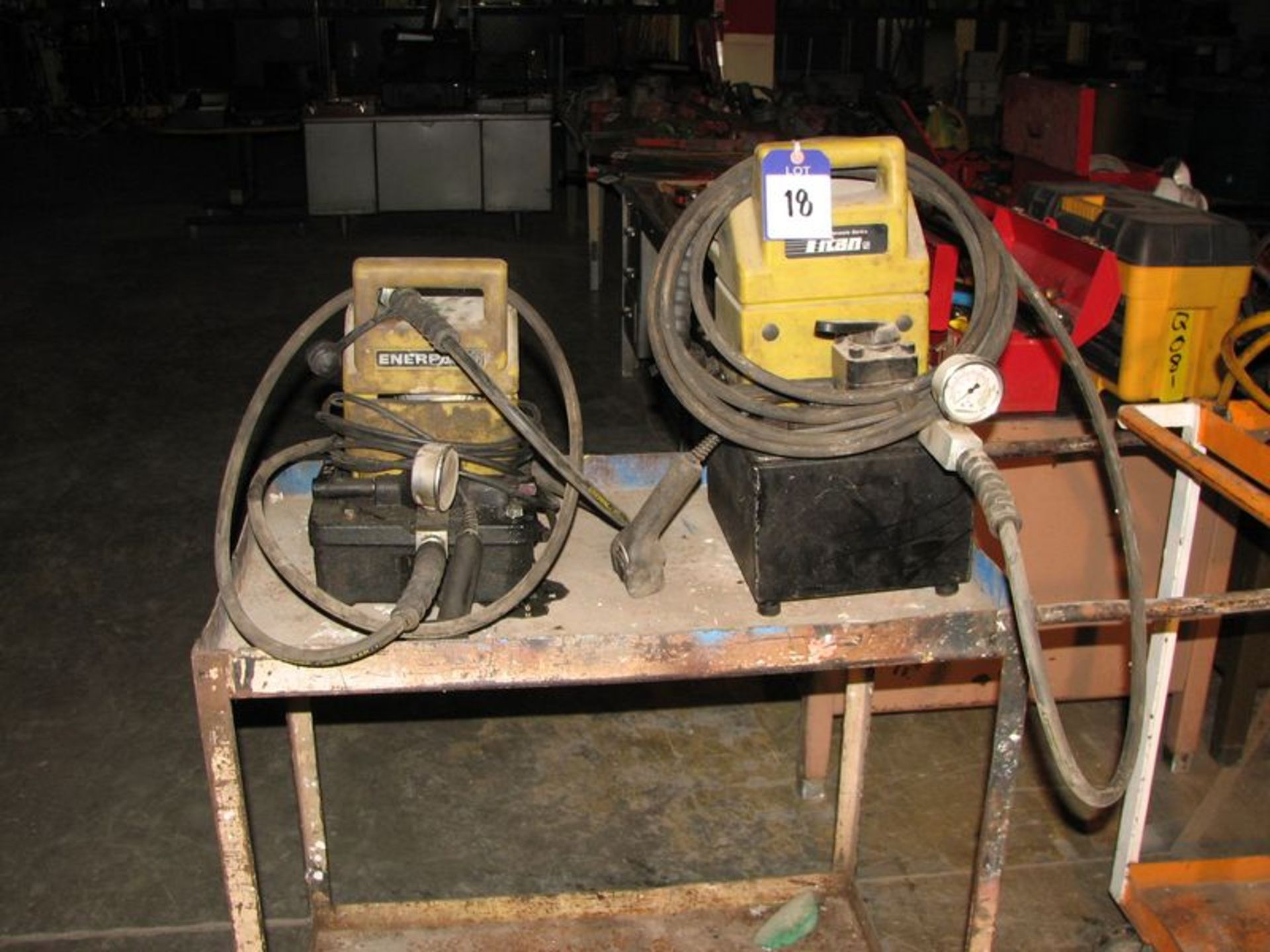 Lot (2) Enerpac hydraulic units, (1) 1000 psi and (1) 700 psi