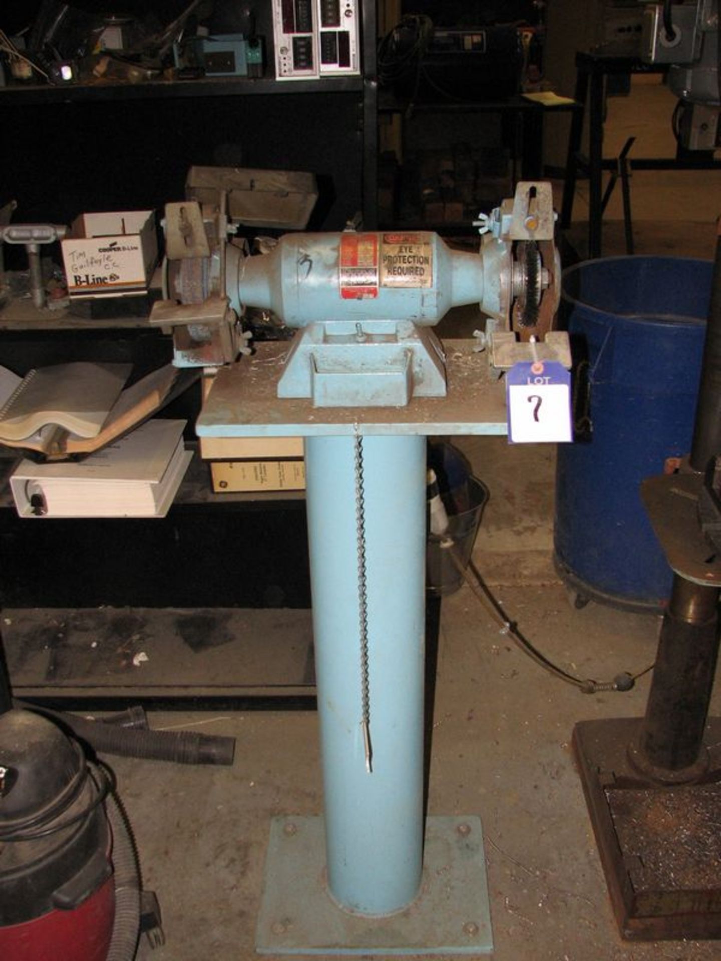 Milwaukee pedestal double end grinder, M/N 499, S/N W690