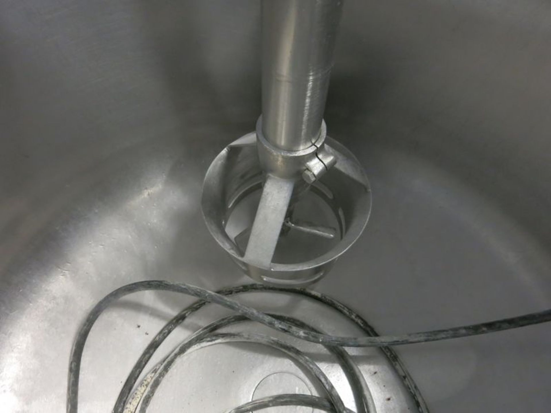 Widmann & Sohn 200-litre tilting kettle, model 14676/3, with homogenizing agitator  [Location: - Image 2 of 2