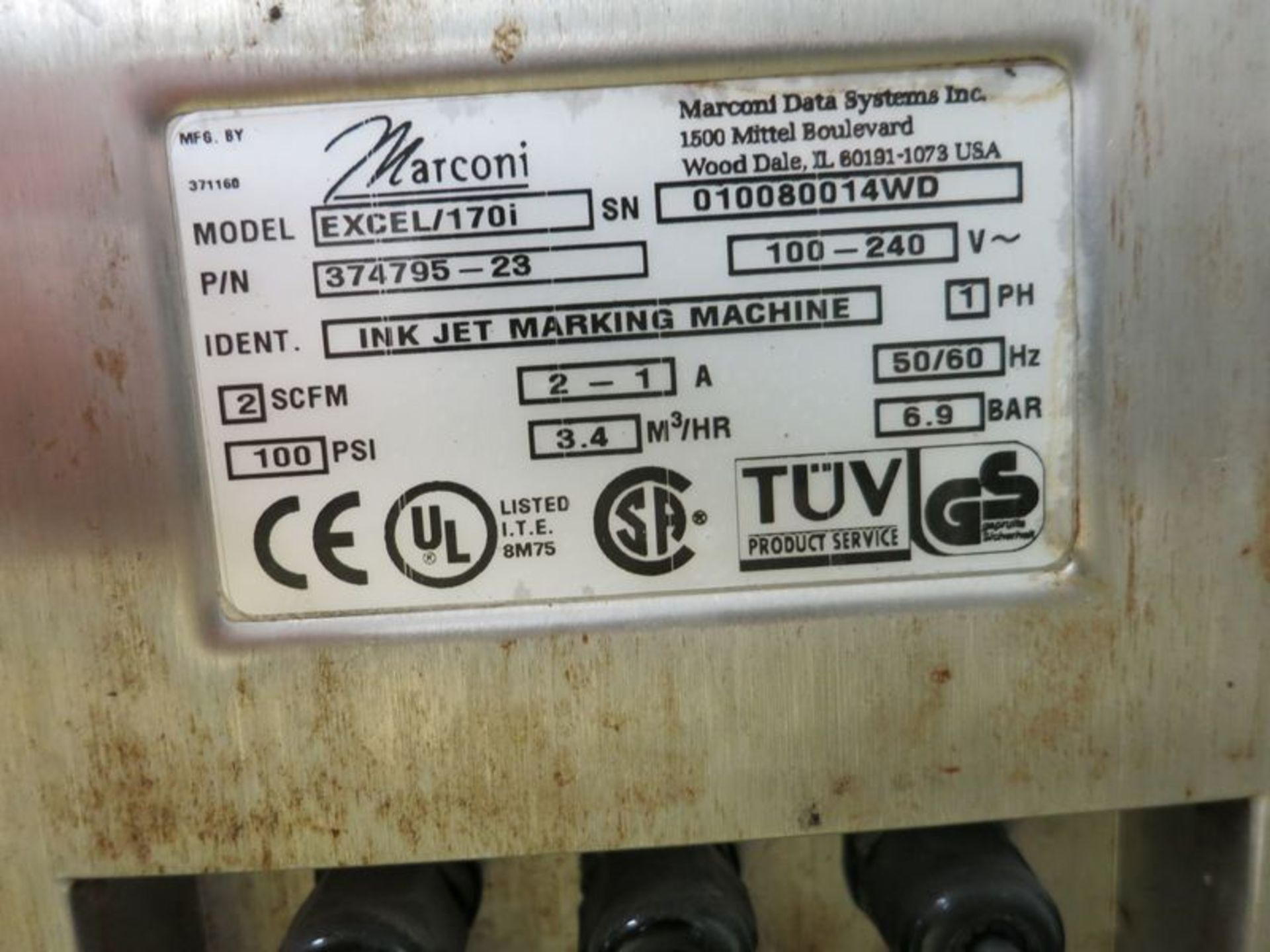 Video jet ink jet coder, model Excel 170i UHS, s/n 033080014WD &  010080014WD, [Location: Bldg 19.] - Image 4 of 4