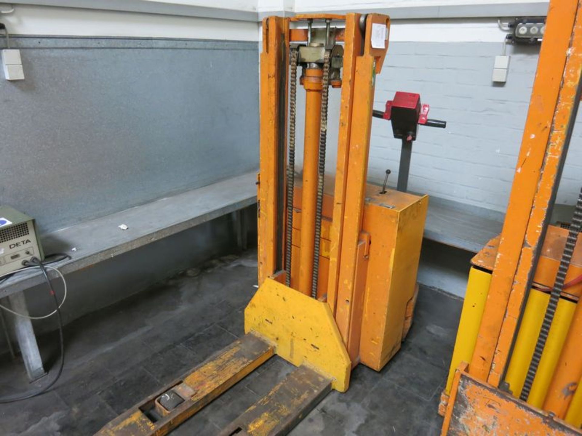 Jungheinrich  electric stacker, model EJC-110G,  [Location: Bldg 10. ]