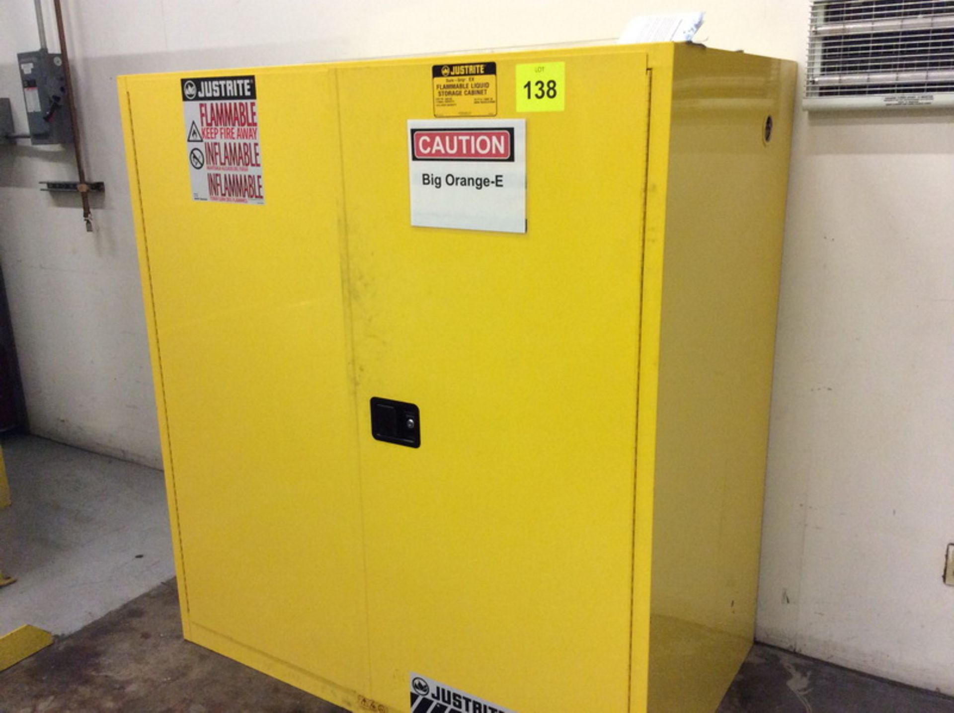 Eagle flammable cabinet, model Sure-Grip EX, 416 liters capacity ( located outside)