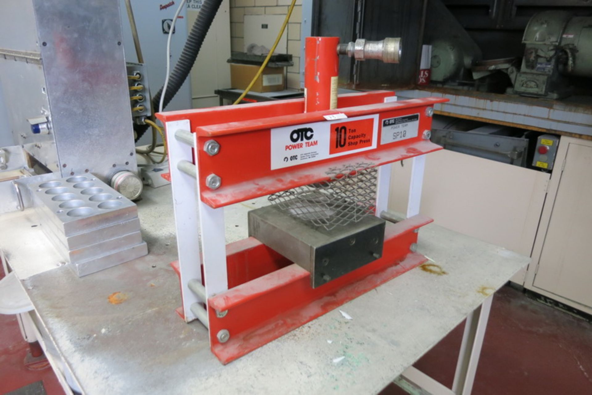 OTC hydraulic shop press, model SP 10, 10 ton cap.