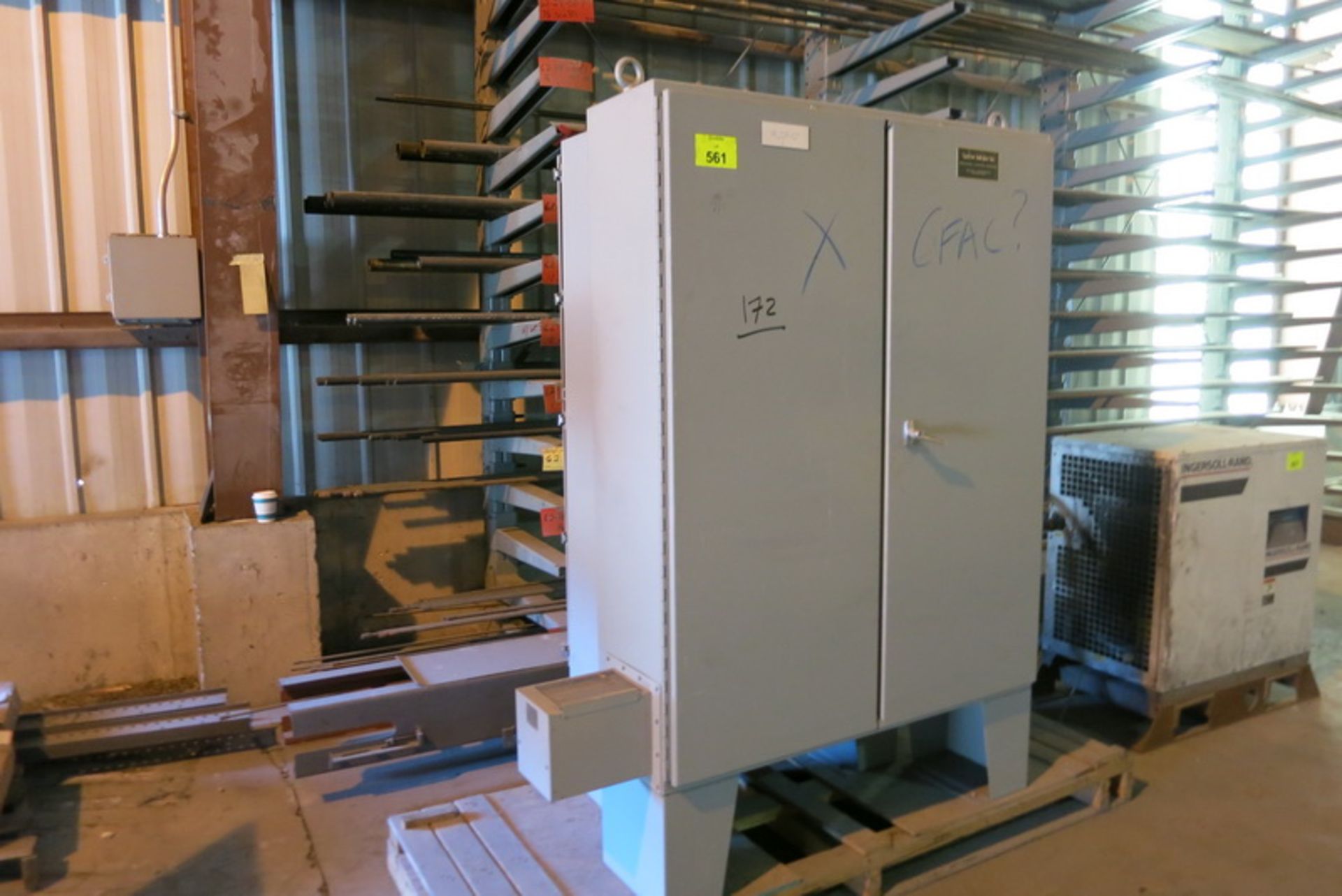 [Lot] (2) System Interface PLC cabinet, 1 & 2 doors; 12" x 4' x 6', 16" x 3' x 6' with (2) Allen