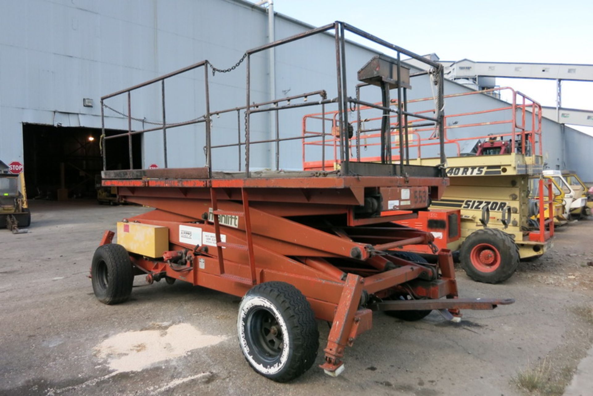 Manlift platform man lift, model SM31BEHC, s/n 0309003, 4000 lb. cap., 25' lift, gas  [Asset #: - Image 2 of 2