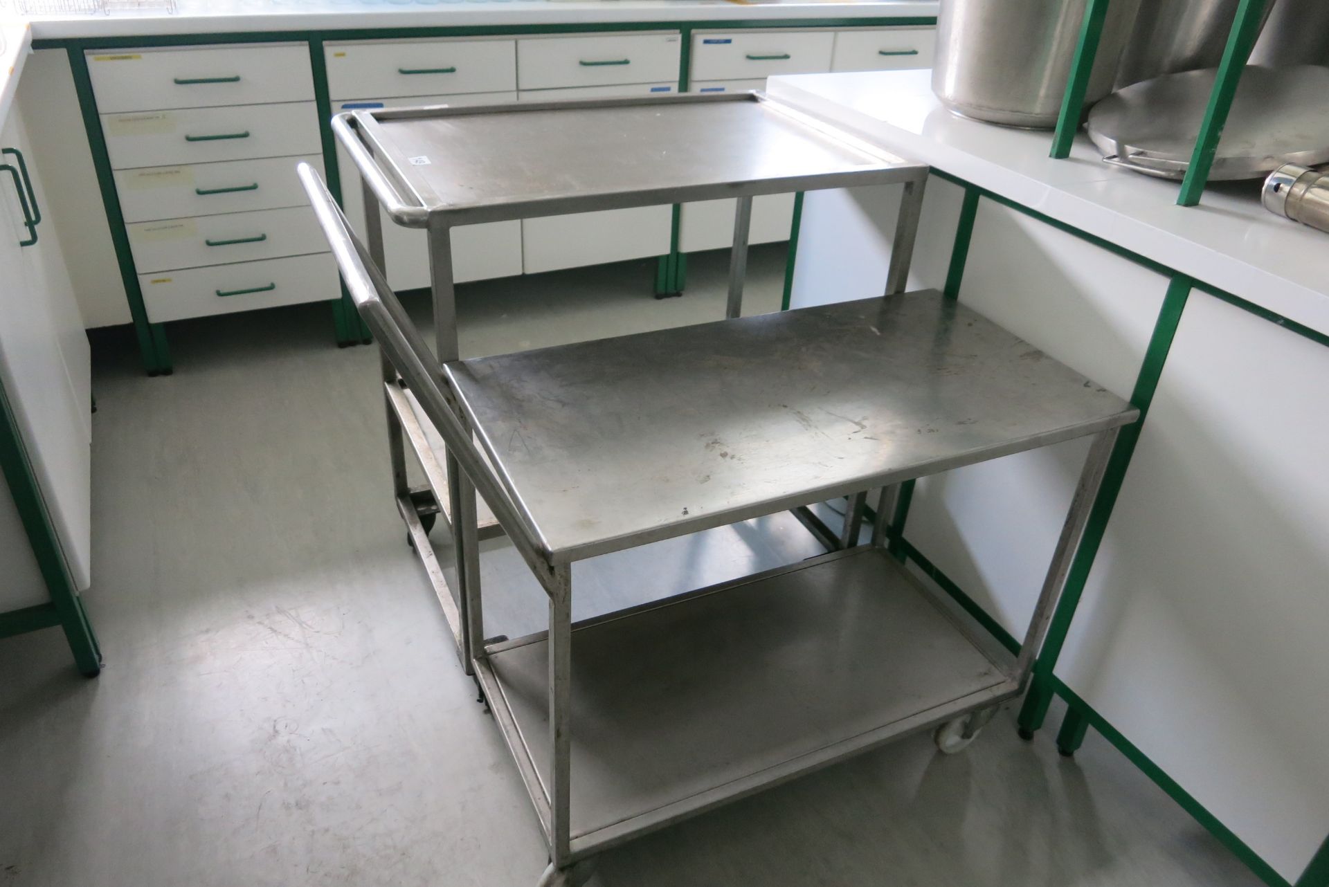 (2) Stainless carts