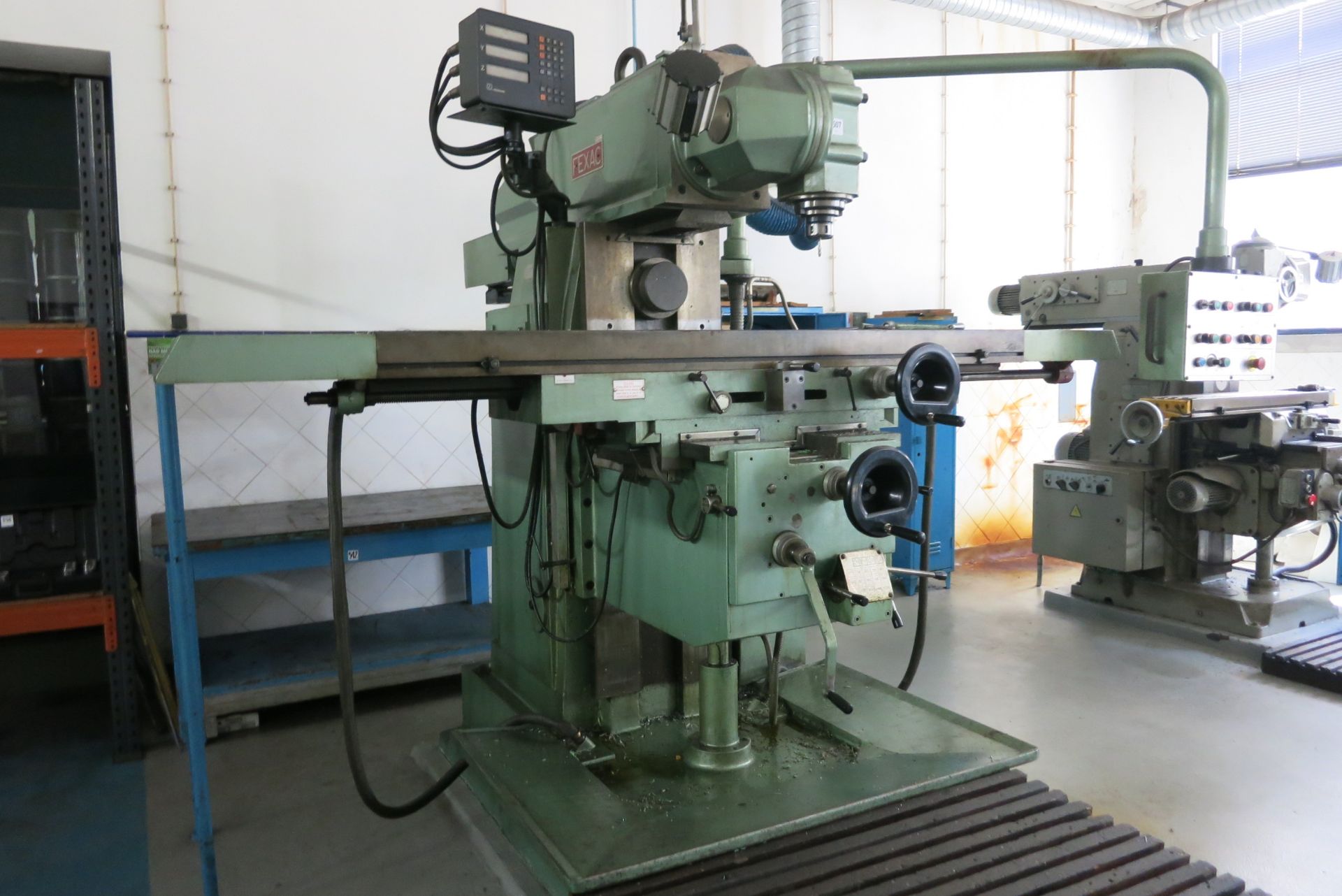 Fexac milling machine, model UH, s/n 8491, with Heldenhain X,Y,Z 3-axis control, oiler bed