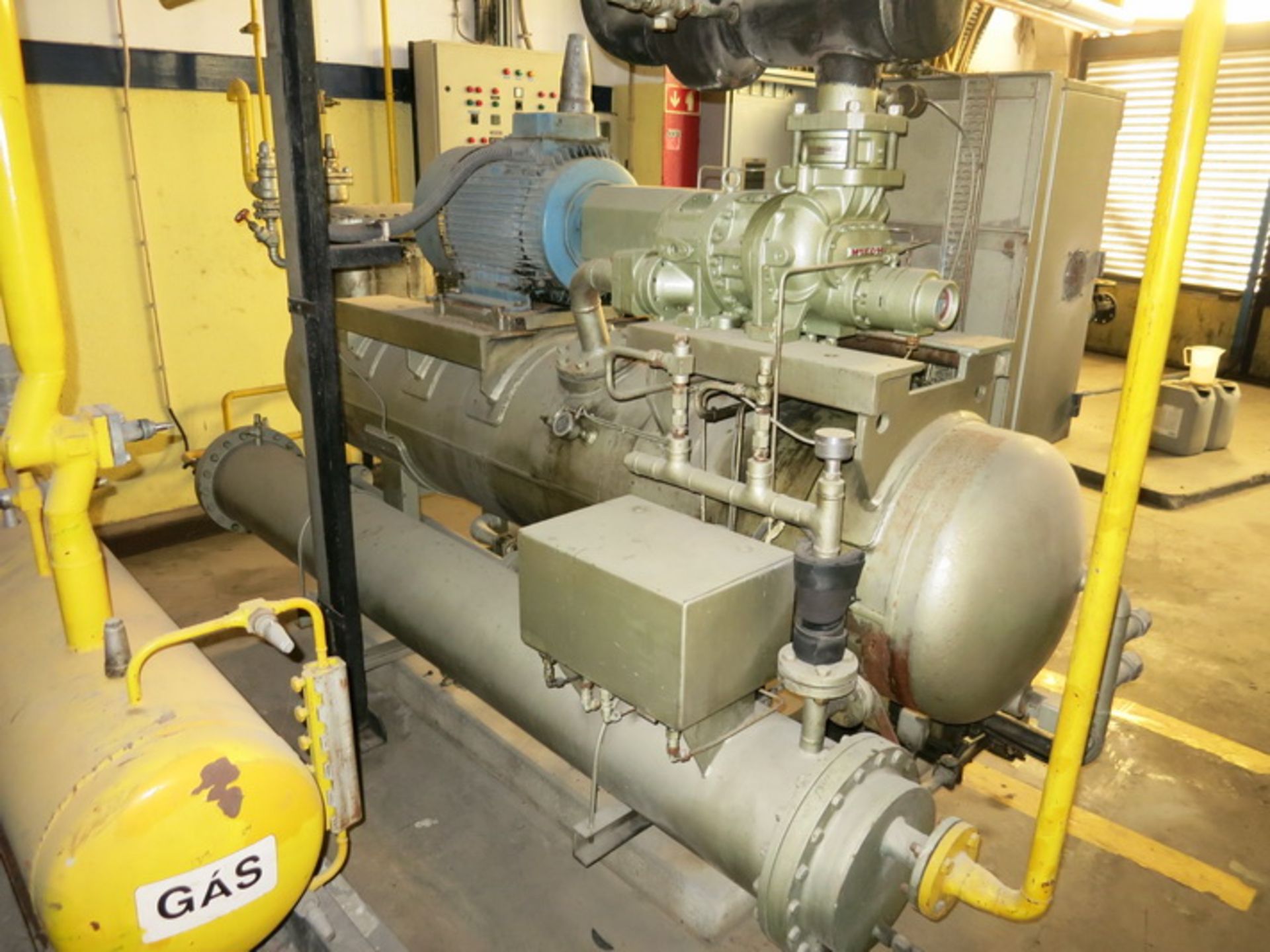 Mycom Refrigeration compressor, model 125SUD-LE, s/n 1252035, 60/70 hp, with pumps - Image 2 of 2