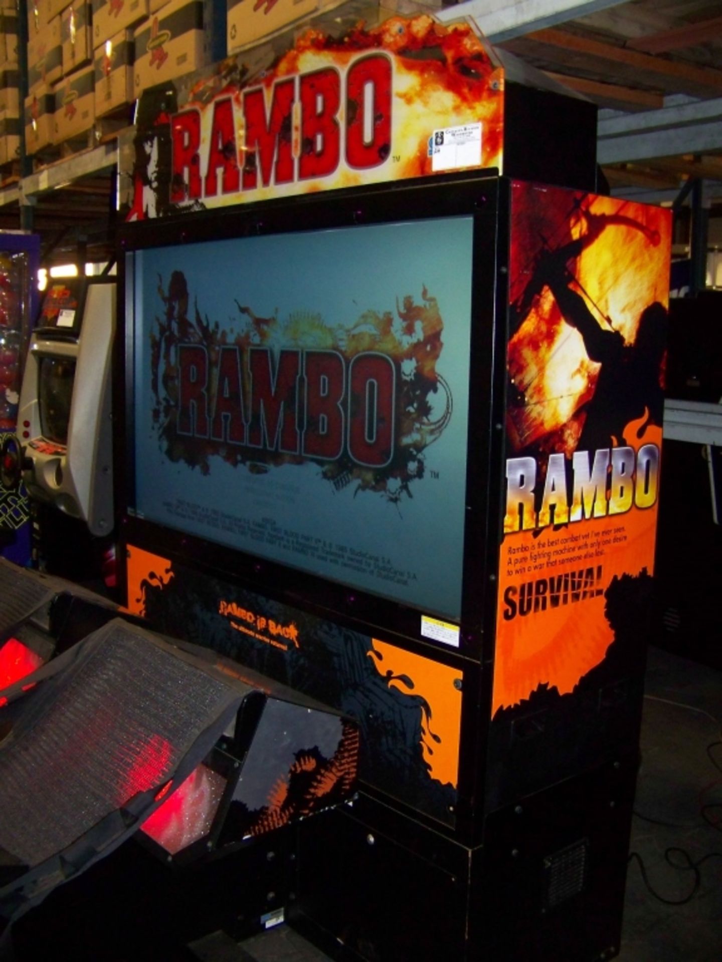 RAMBO DELUXE SHOOTER ARCADE GAME 62" DLP SEGA JP - Image 8 of 8