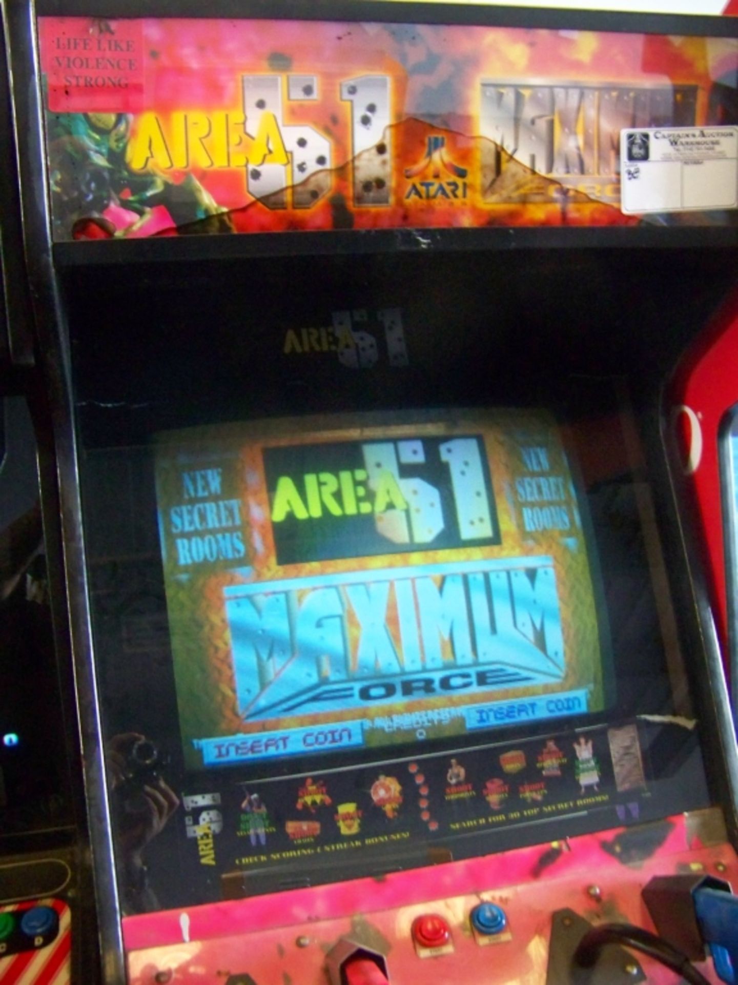 AREA 51 MAX FORCE COMBO SHOOTER ARCADE GAME