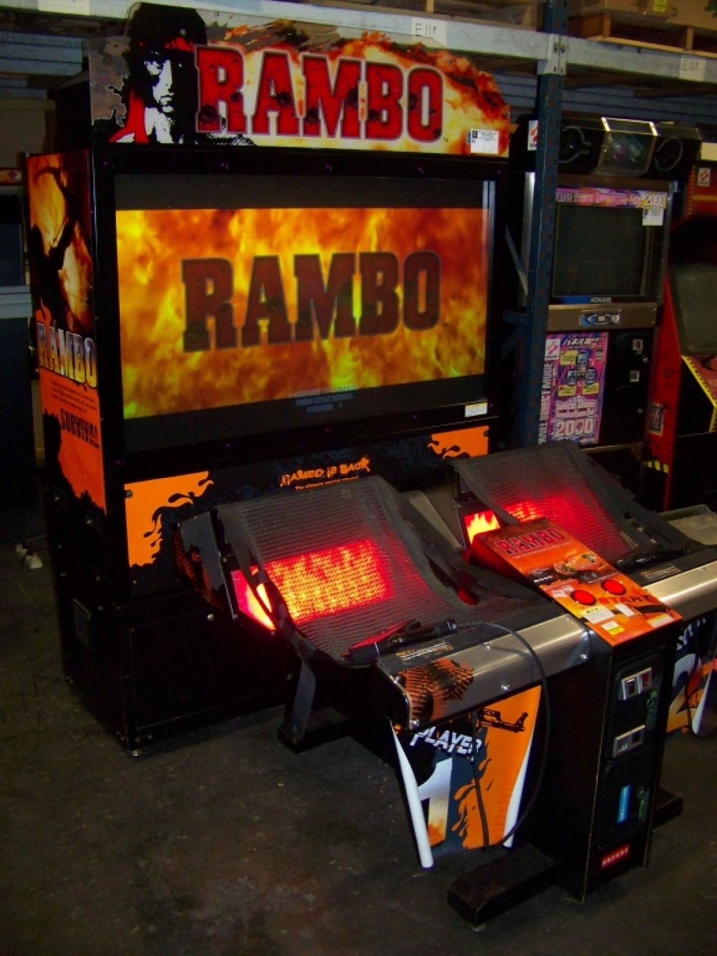 RAMBO DELUXE SHOOTER ARCADE GAME 62" DLP SEGA JP