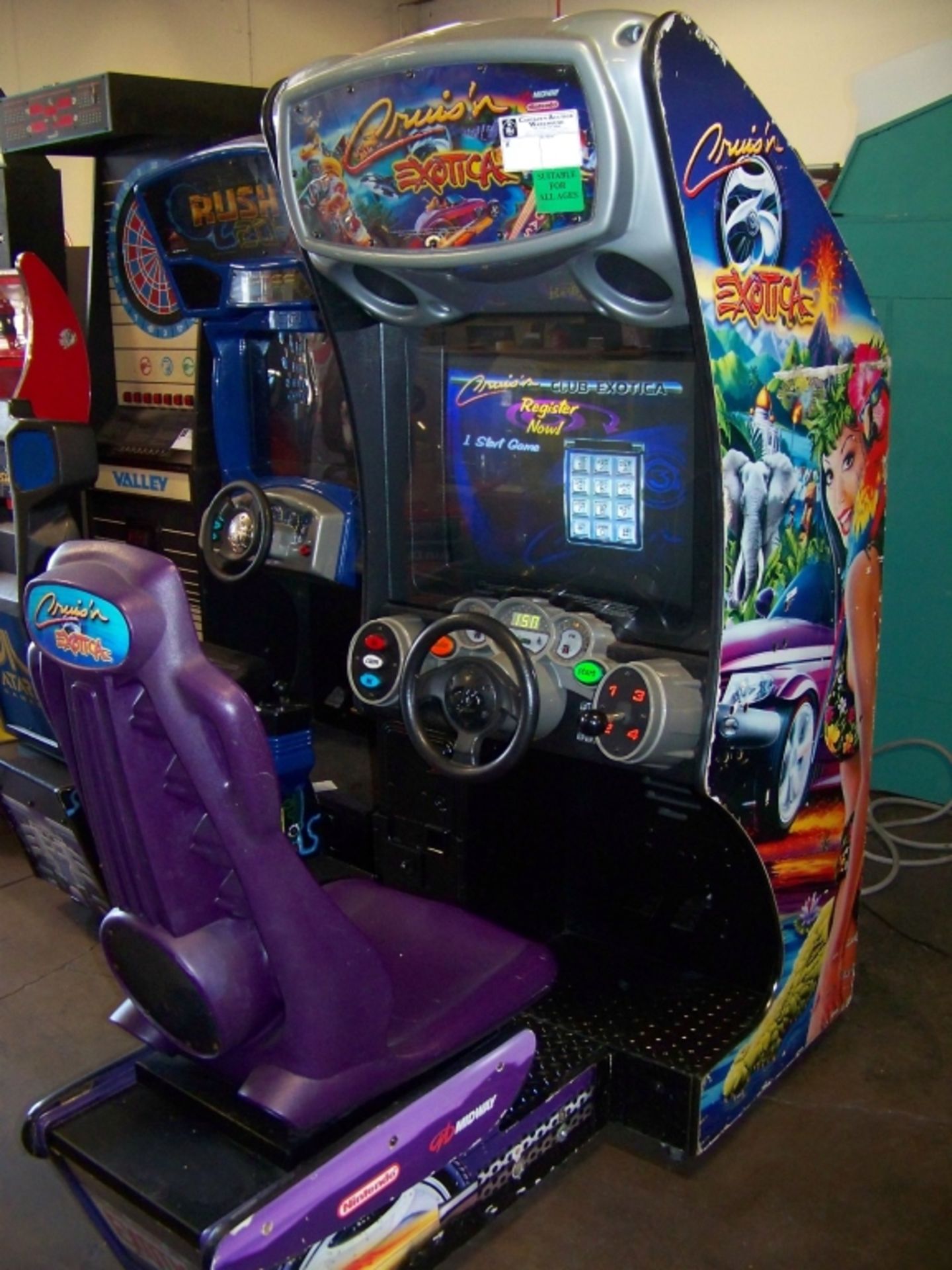 CRUISIN EXOTICA DEDICATED DRIVER ARCADE GAME - Image 5 of 7