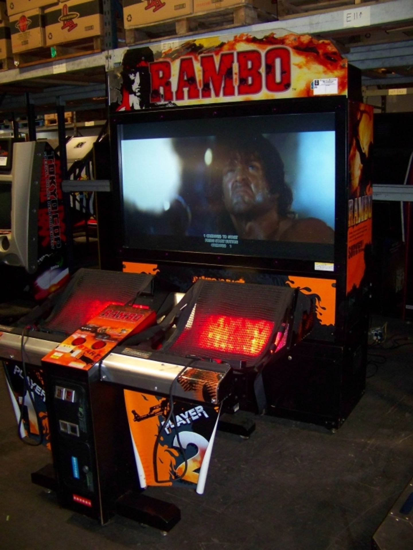 RAMBO DELUXE SHOOTER ARCADE GAME 62" DLP SEGA JP - Image 3 of 8