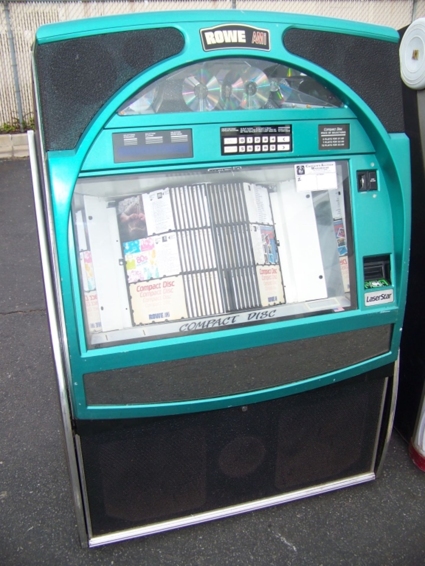 ROWE AMI CD100-C JUKEBOX COIN OP TEAL BLUE