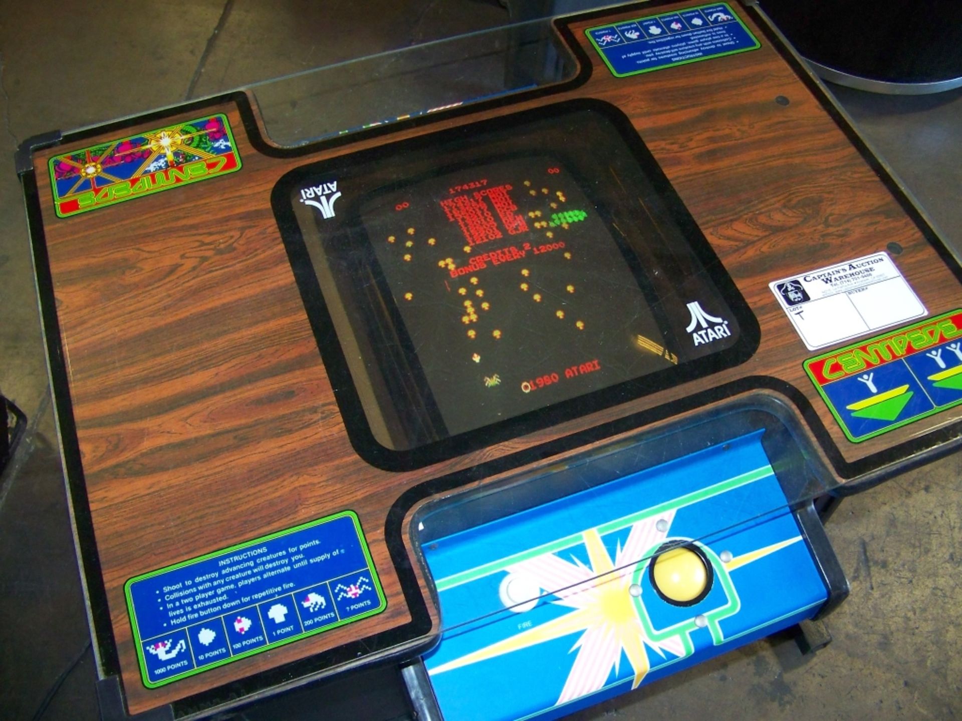 CENTIPEDE COCKTAIL TABLE ARCADE GAME ATARI - Image 4 of 5