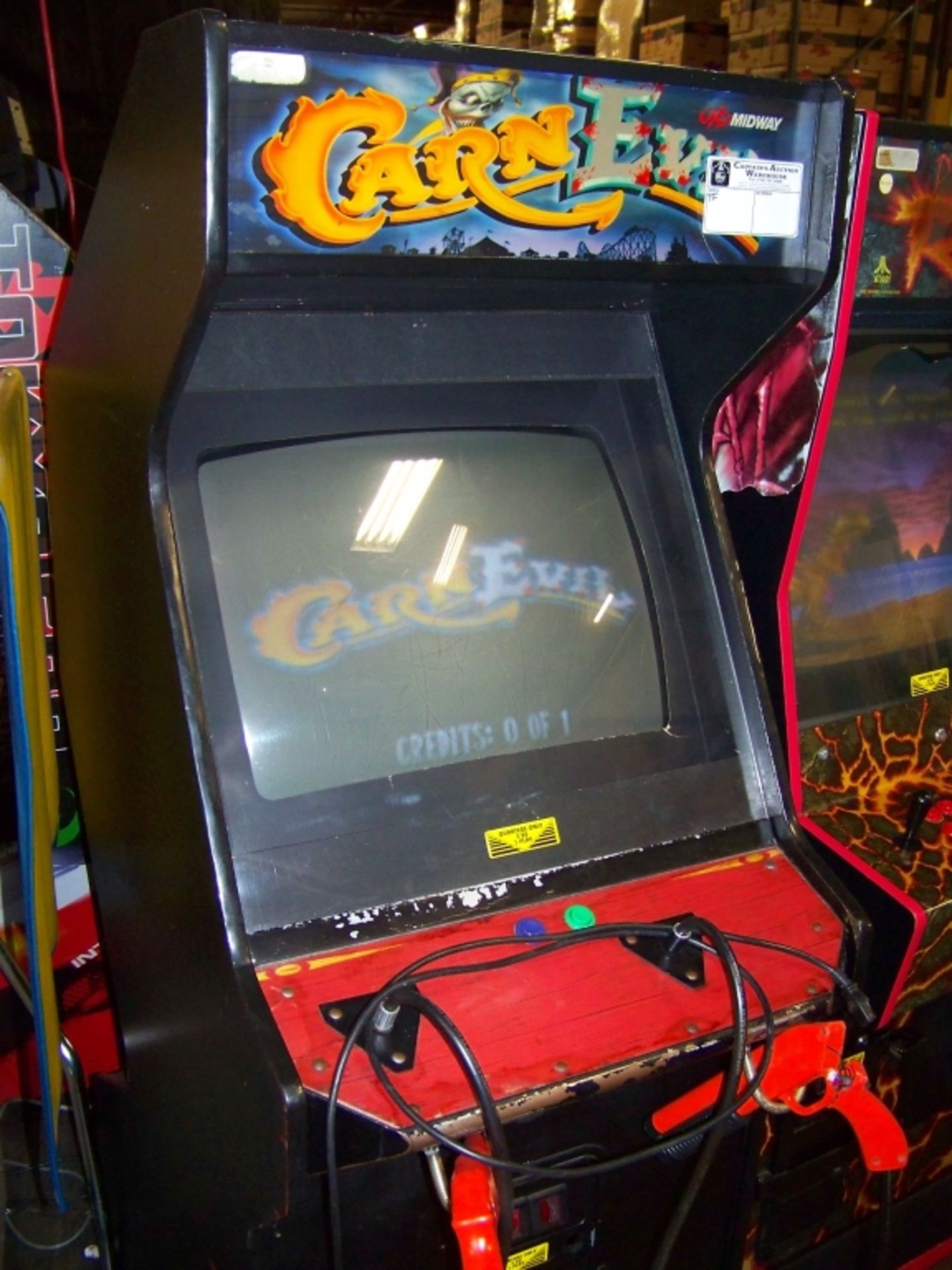 CARNEVIL SHOOTER ARCADE GAME 25" - Image 2 of 2