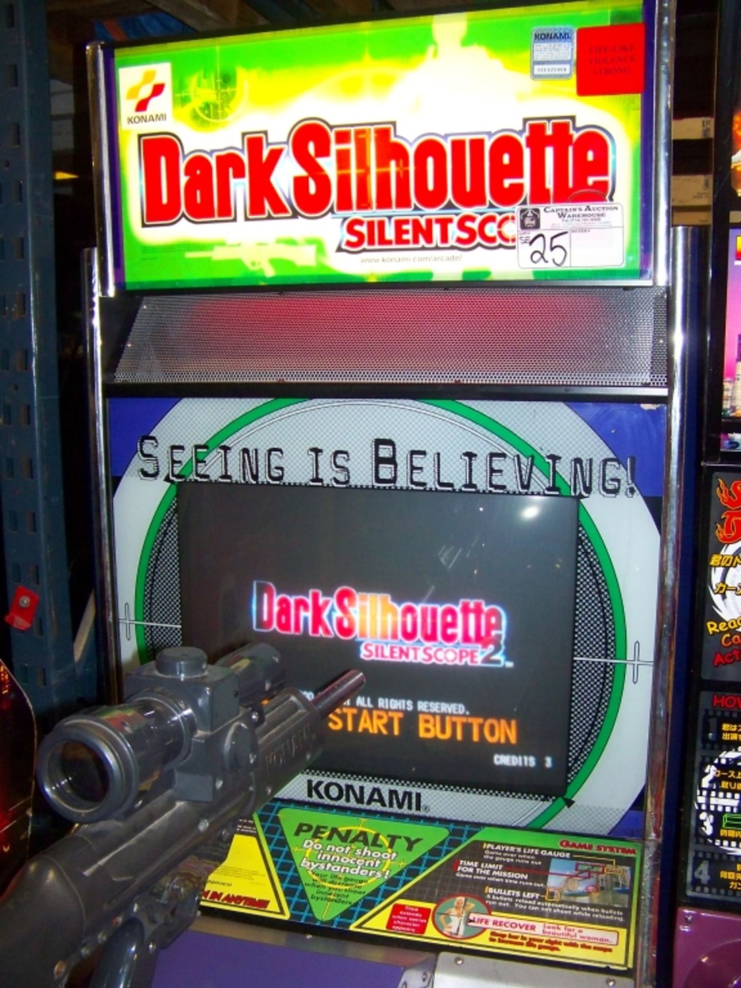 SILENT SCOPE 2 DARK SILHOUTTE ARCADE GAME KONAMI