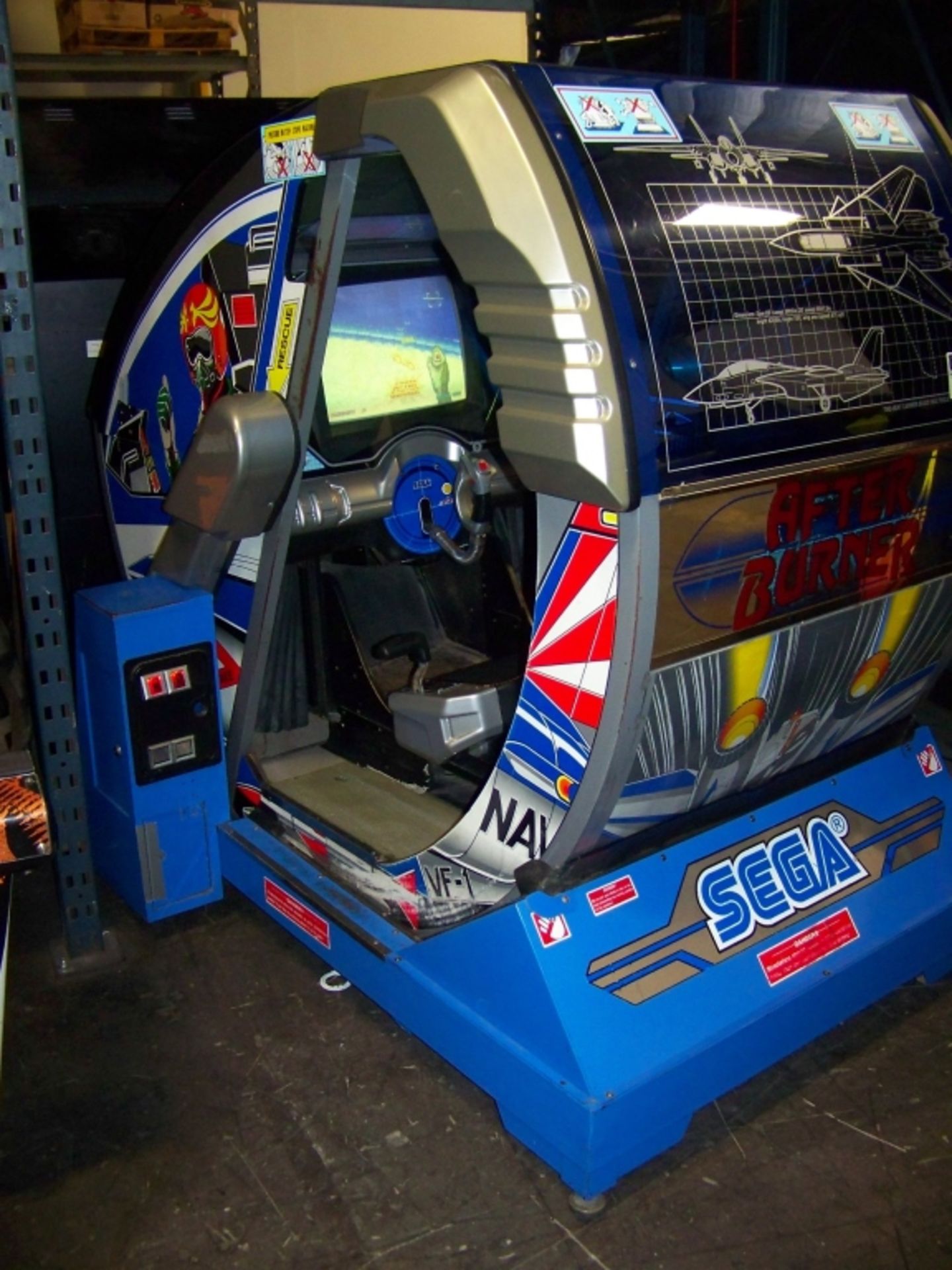 AFTERBURNER DELUXE MOTION CLASSIC ARCADE GAME SEGA - Image 6 of 10