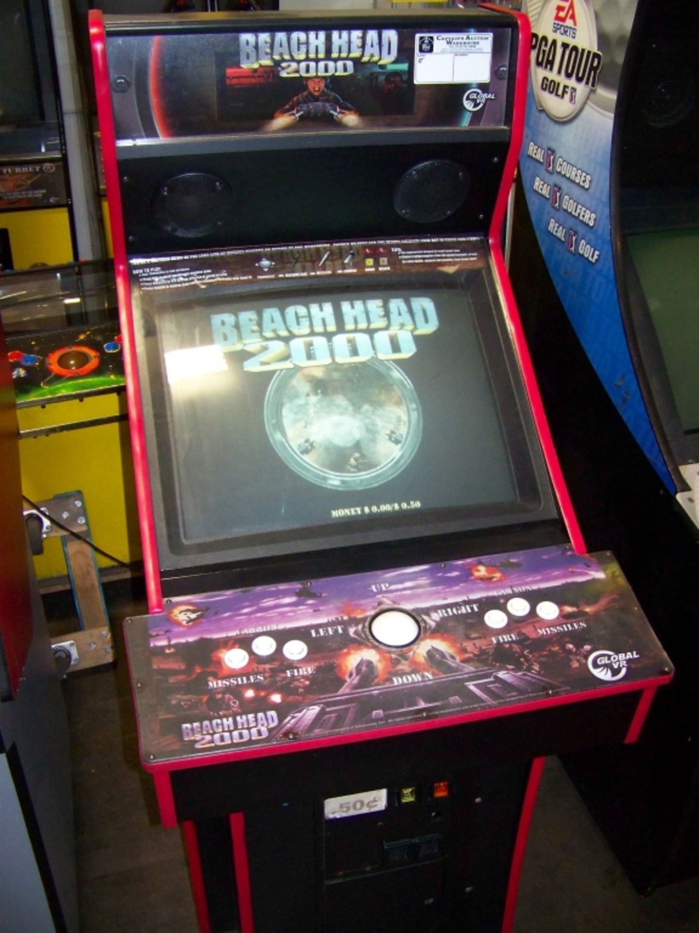 BEACH HEAD 2000 PUP CABINET ARCADE GAME - Image 2 of 3