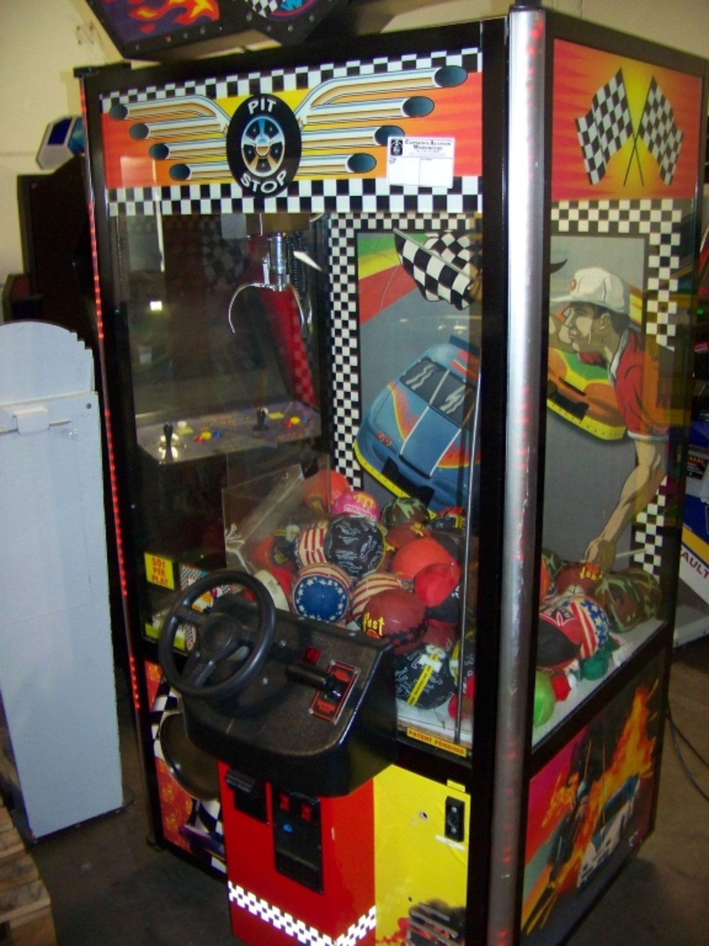 PIT STOP RACE THEME PLUSH CLAW CRANE MACHINE - Image 4 of 6