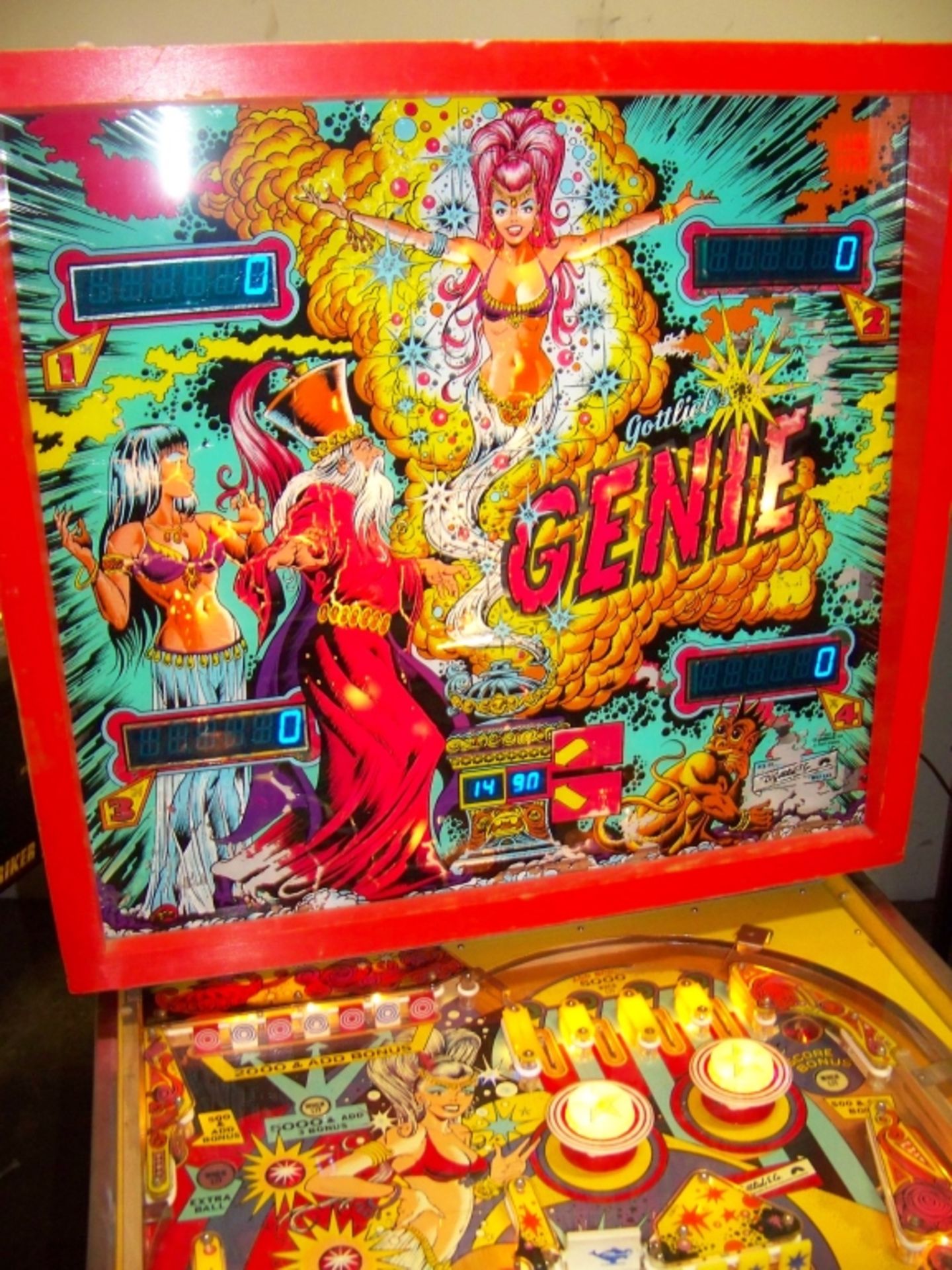 GENIE PINBALL MACHINE GOTTLIEB WIDE BODY - Image 8 of 11