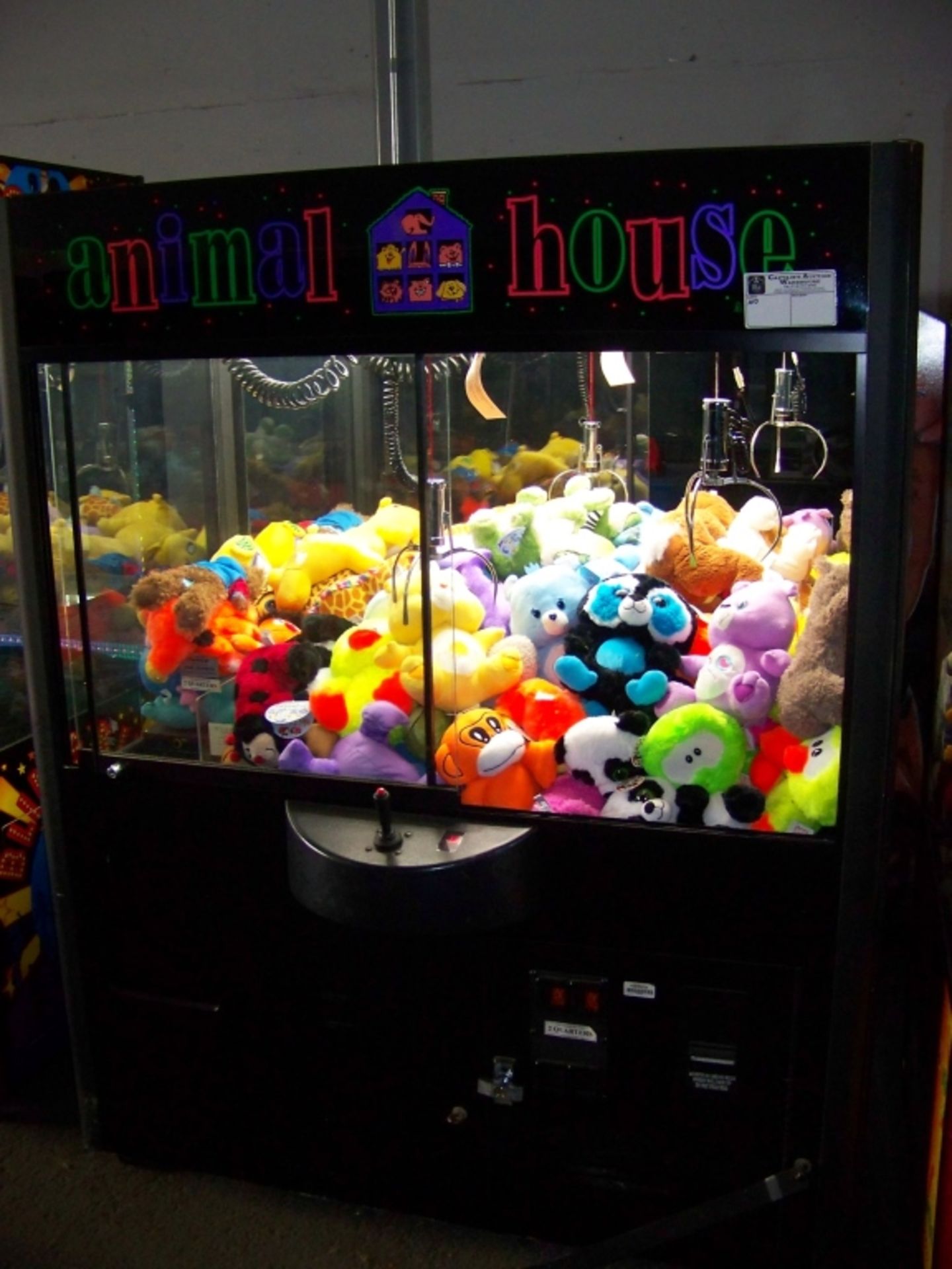 60" ANIMAL HOUSE PLUSH CLAW CRANE MACHINE RAINBOW - Image 2 of 2