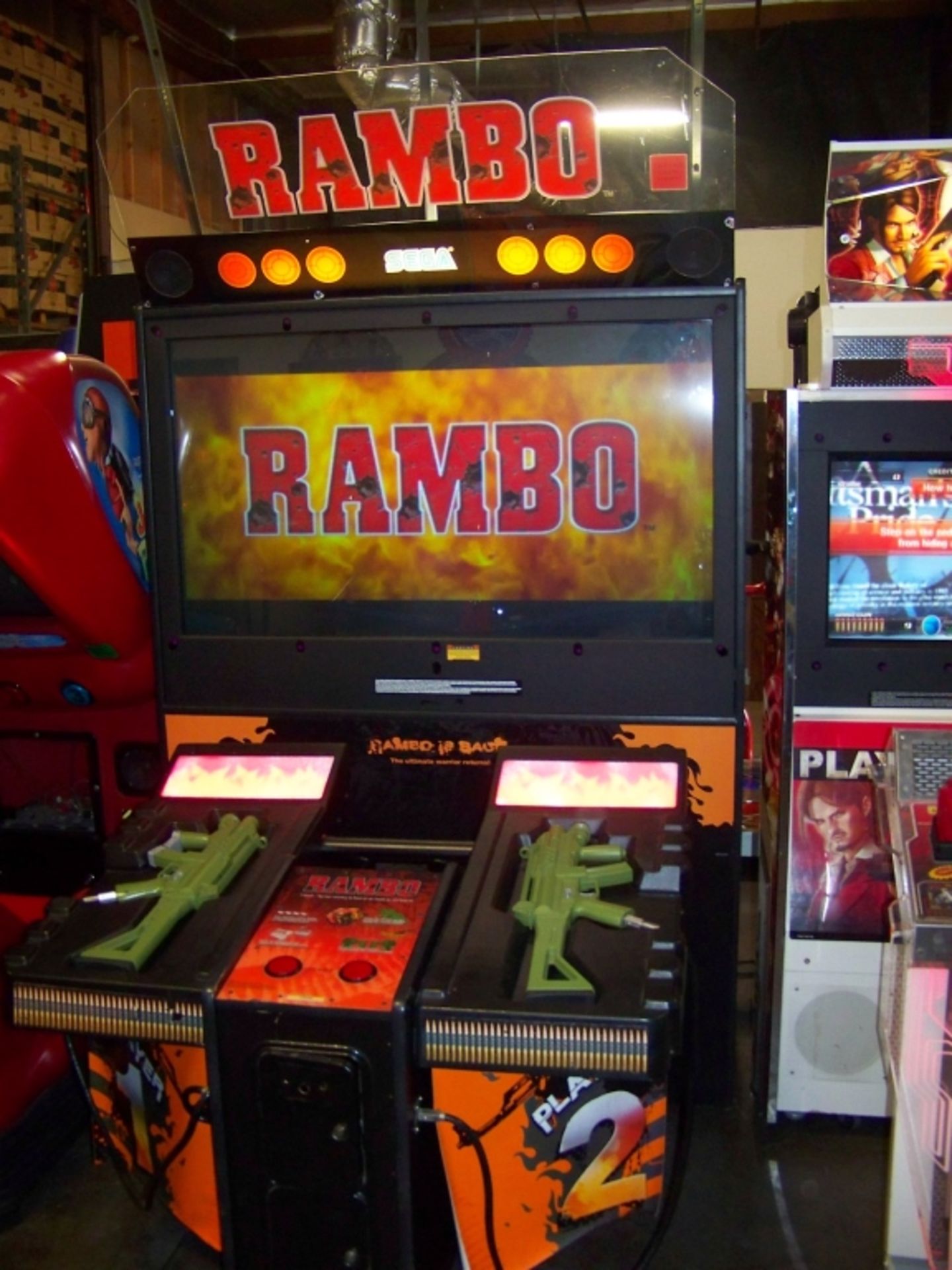 RAMBO DELUXE SHOOTER ARCADE GAME SEGA - Image 2 of 11