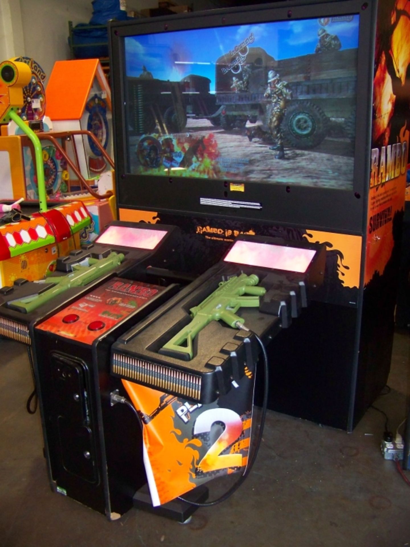 RAMBO DELUXE SHOOTER ARCADE GAME SEGA - Image 3 of 11