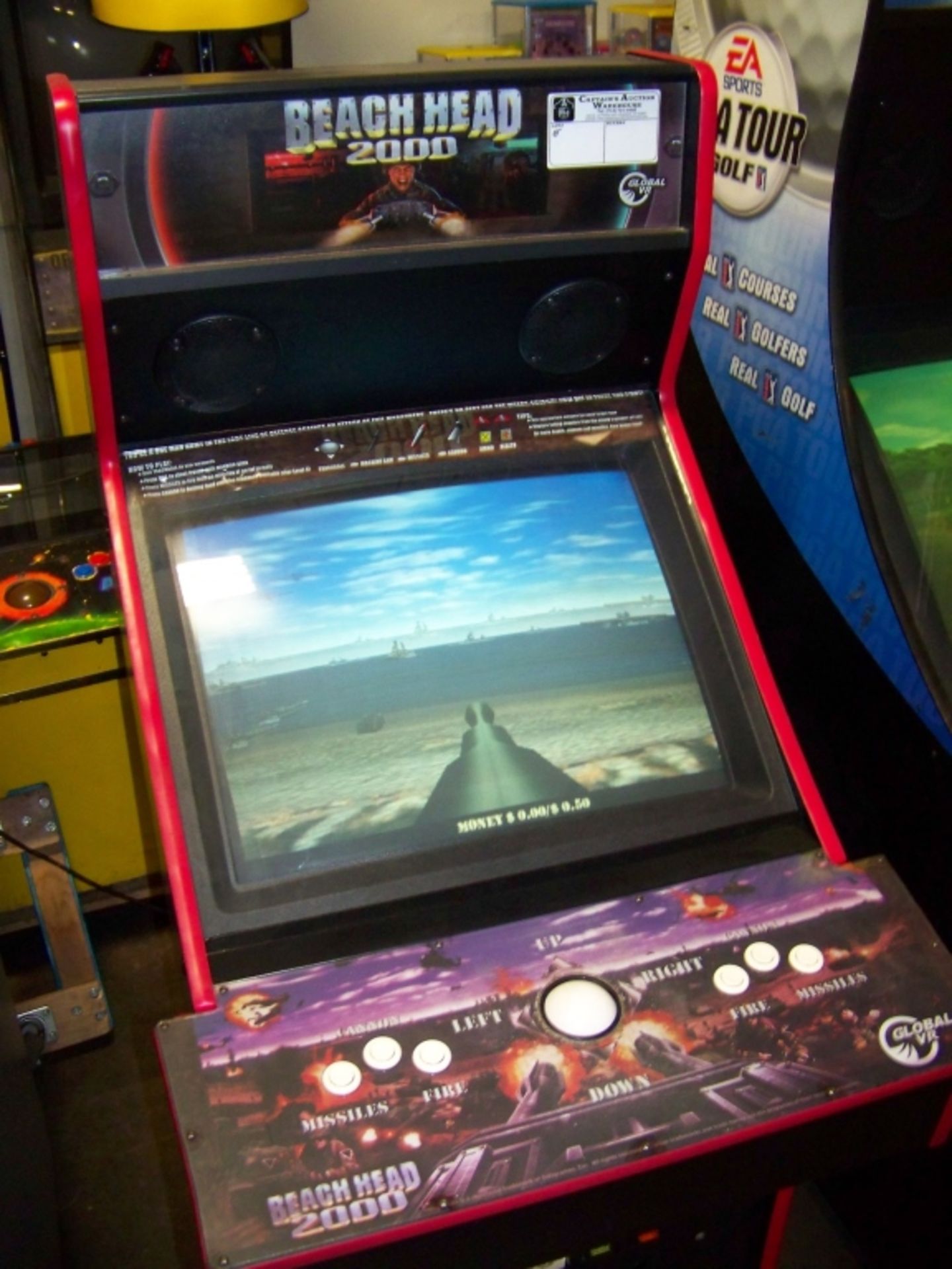 BEACH HEAD 2000 PUP CABINET ARCADE GAME